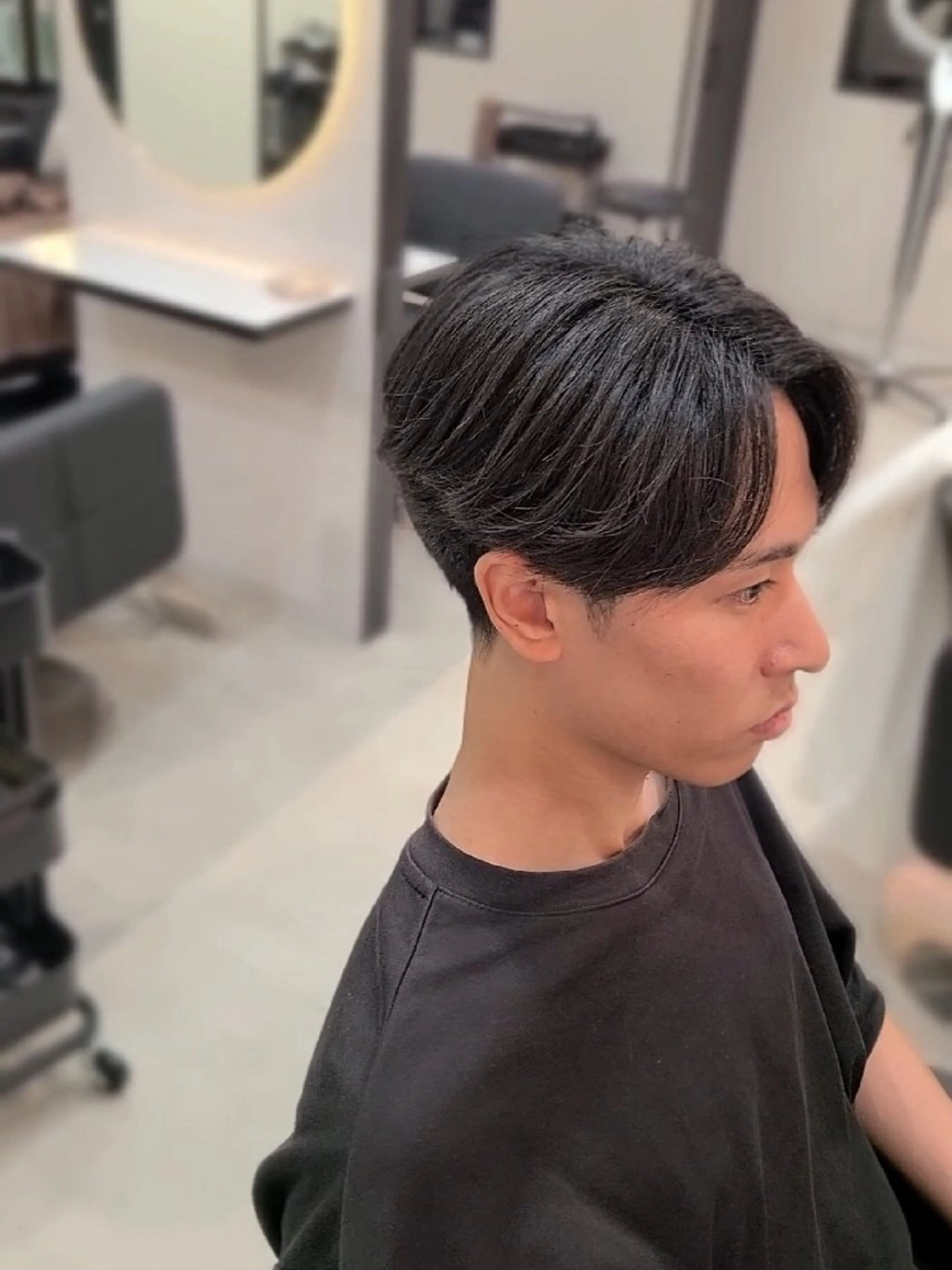 メンズ ミディアム カット ヘアセット Lapis 名古屋駅前店所属・LEN名古屋/パーマ メンズ特化美容師のヘアスタイル