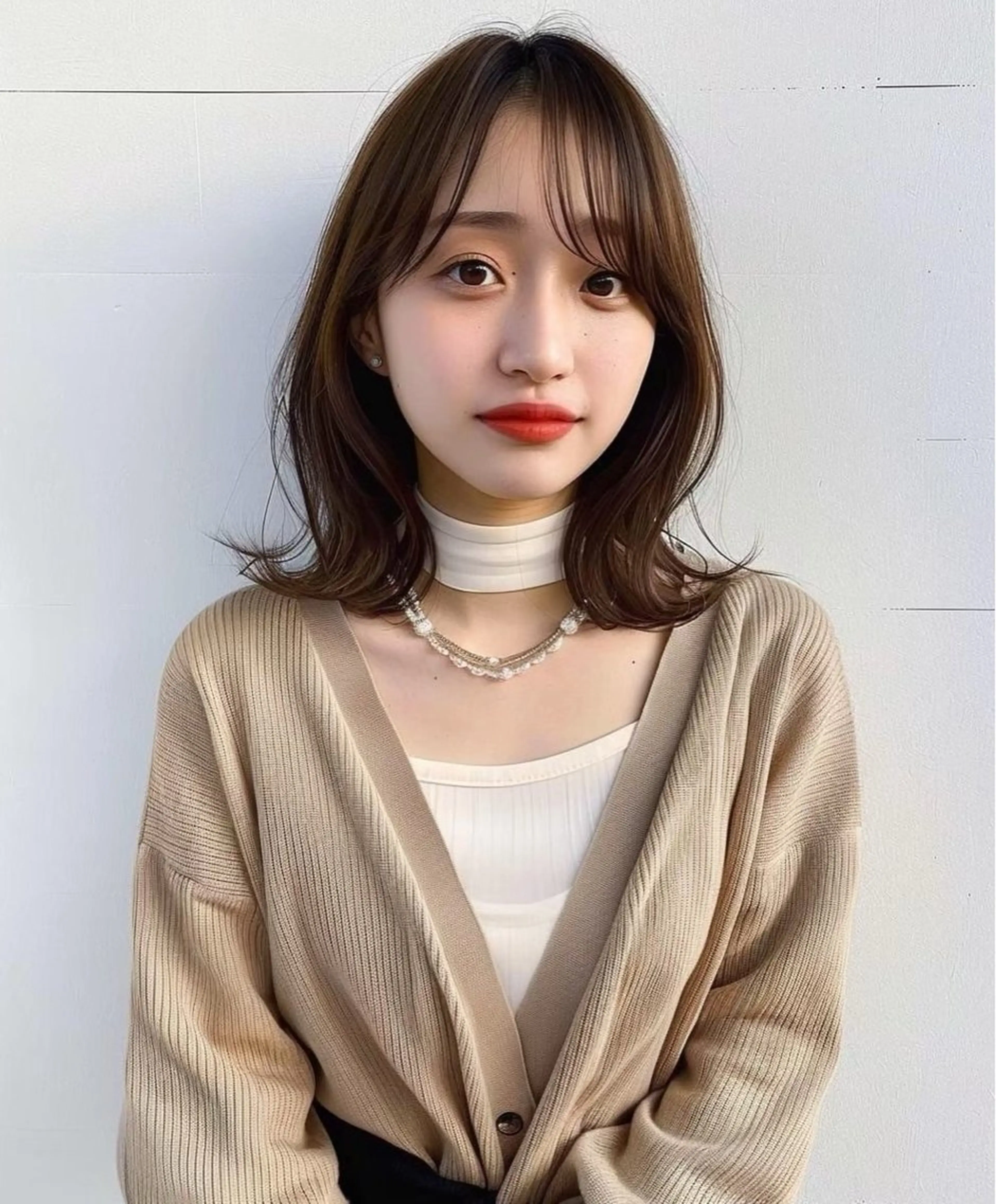 ミディアム カット ヘアカラー VLOW nex the salon所属・似合わせ/髪質改善 ナガヤアキラのヘアスタイル