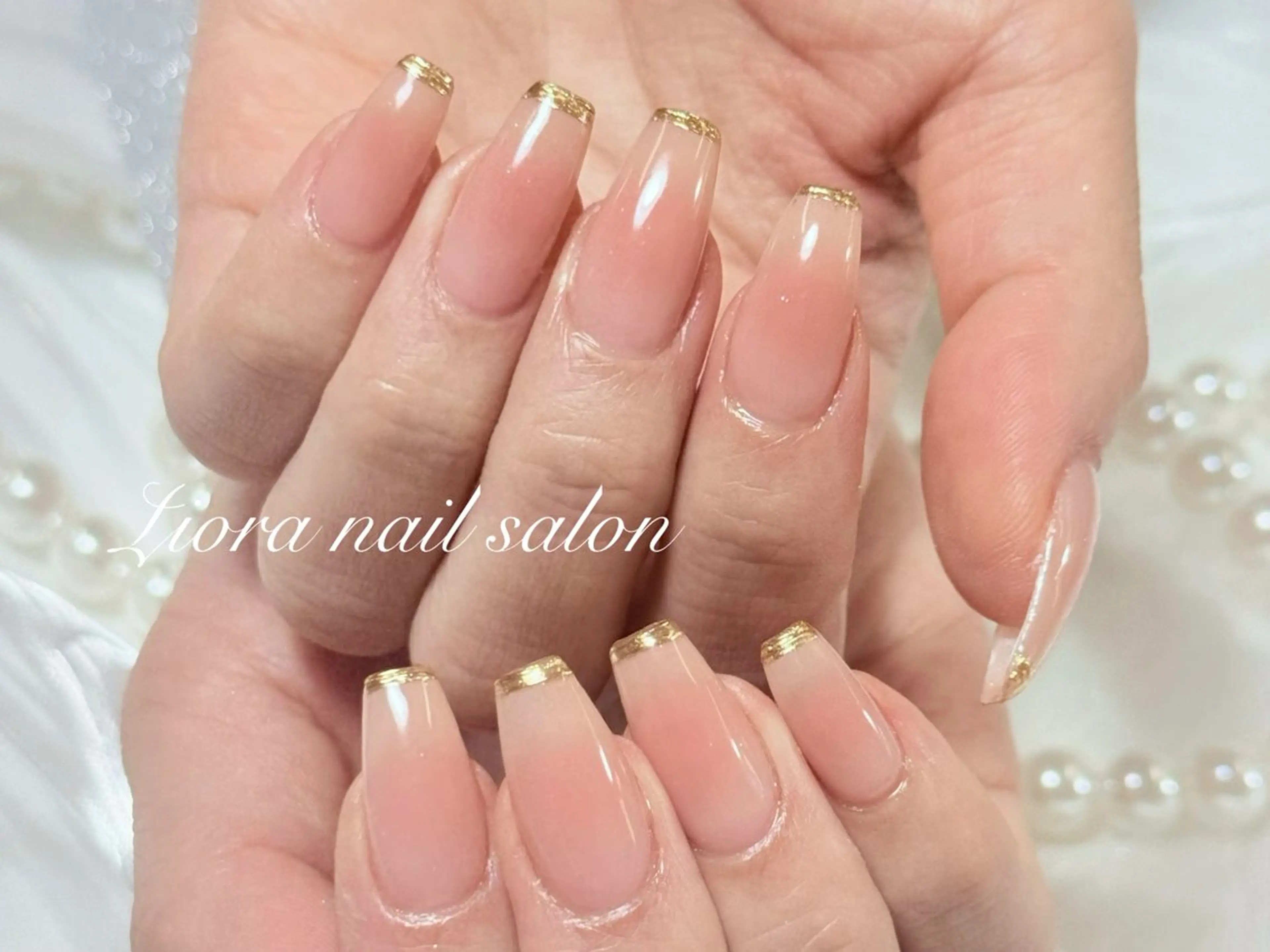 ネイル チークネイル フットネイル フレンチネイル ジェルネイル ガーリー ハンドネイル Liora ネイルサロン所属・Liora nail salonのネイルデザイン