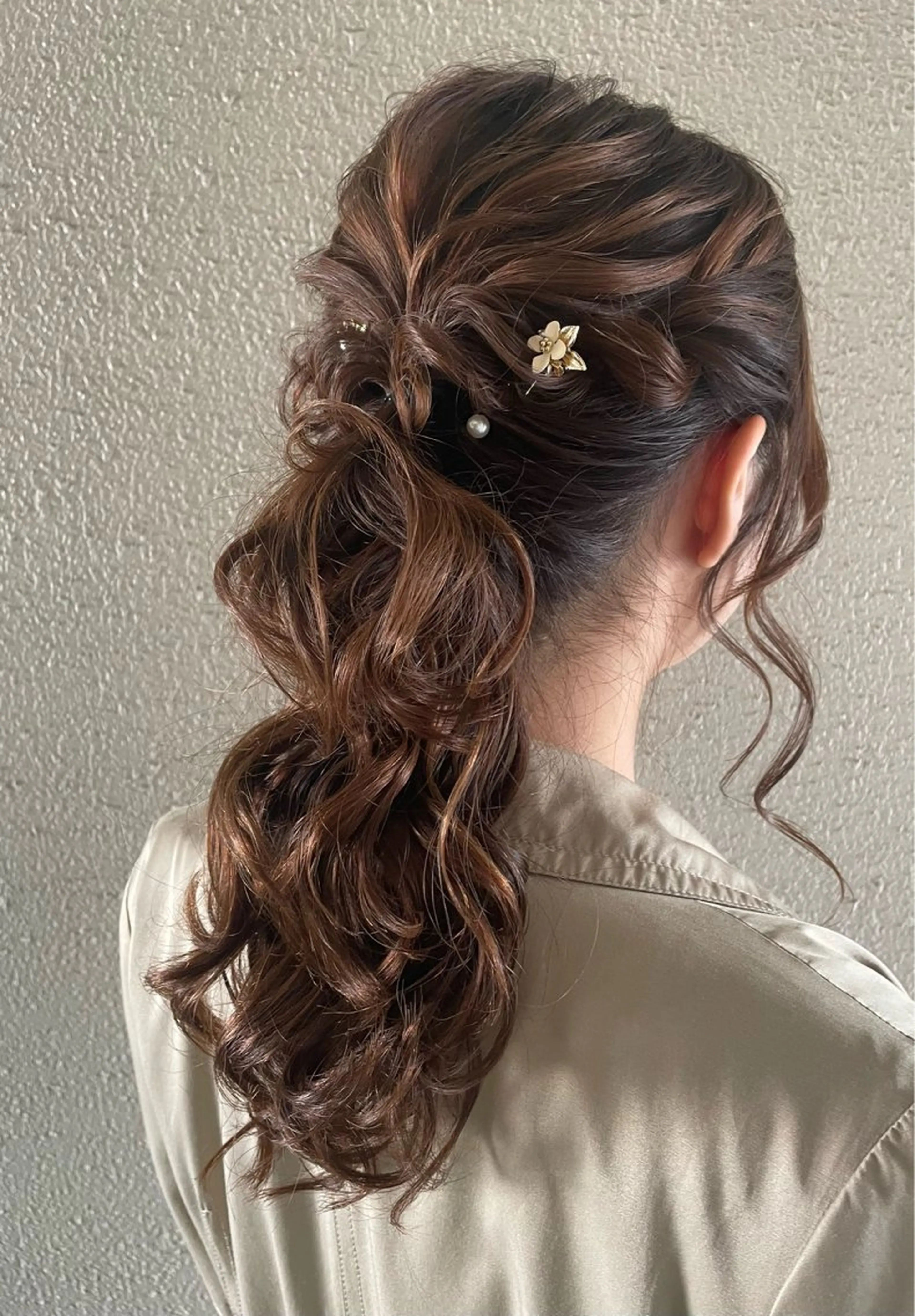 セミロング ヘアアレンジ ヘアセット サダハルカ ｜chouetteのヘアスタイル