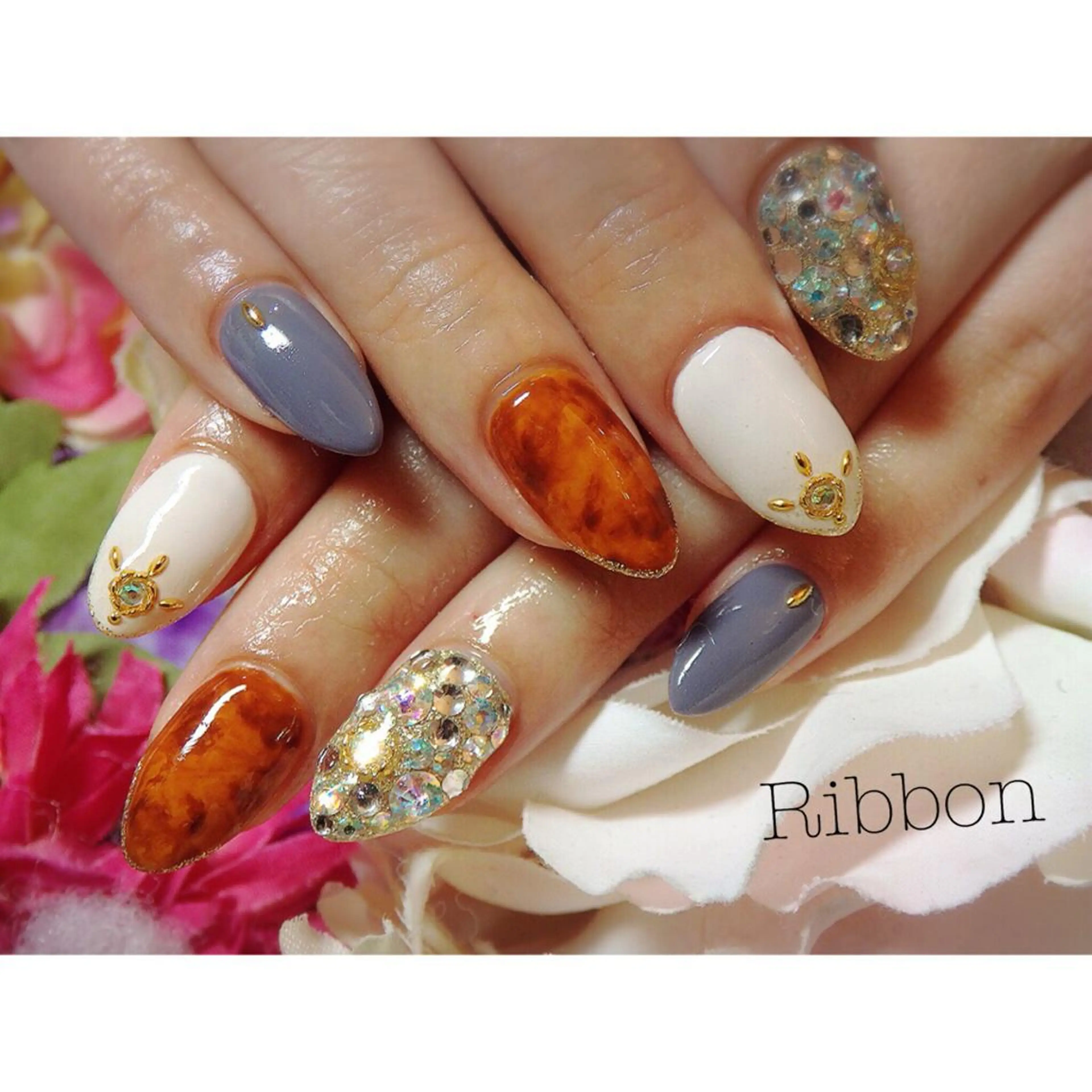 ネイル トップネイリスト Ribbon立川店のネイルデザイン