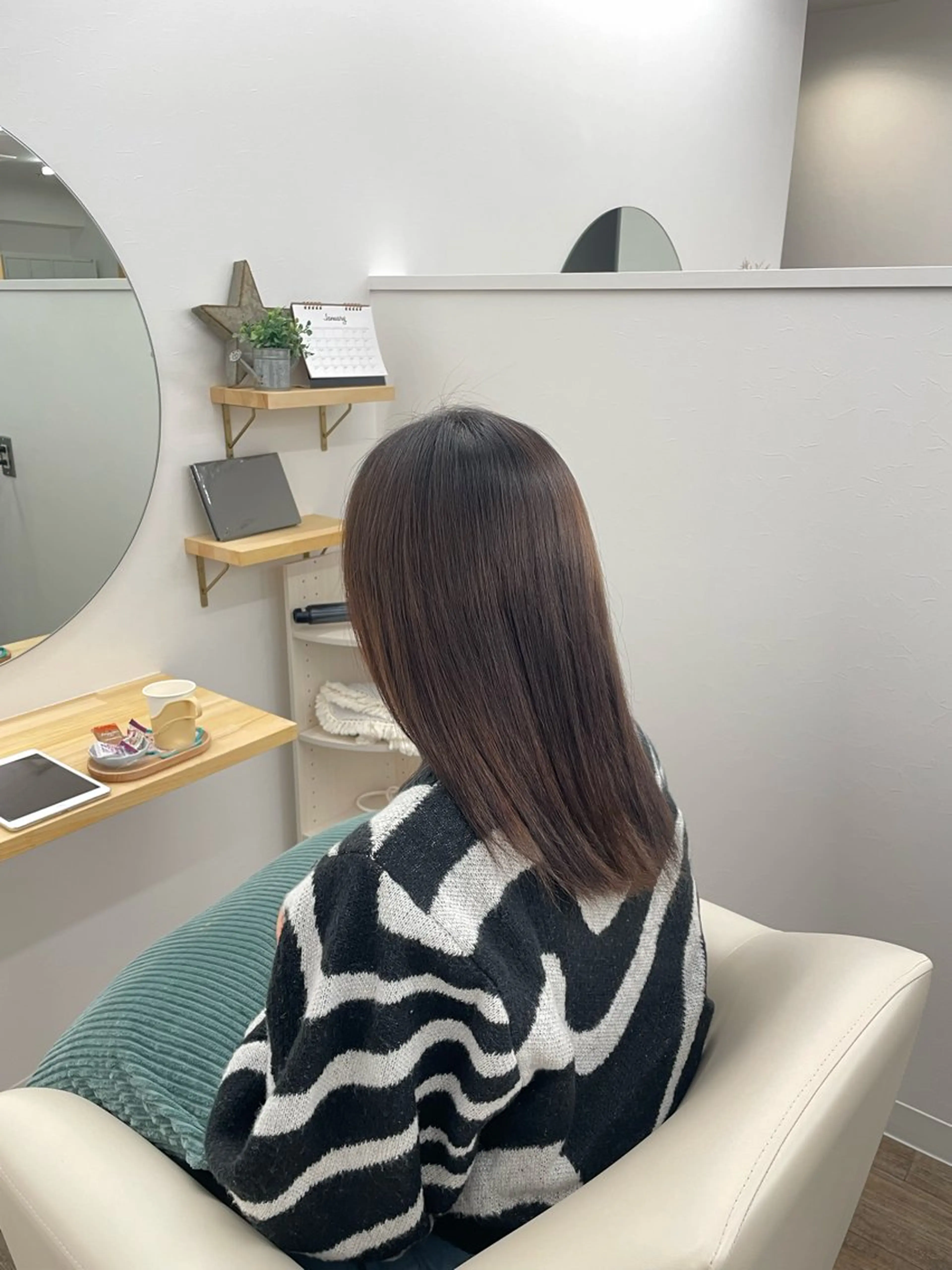 ミディアム パーマ 縮毛矯正 bifinoLuce / 松村琉希のヘアスタイル