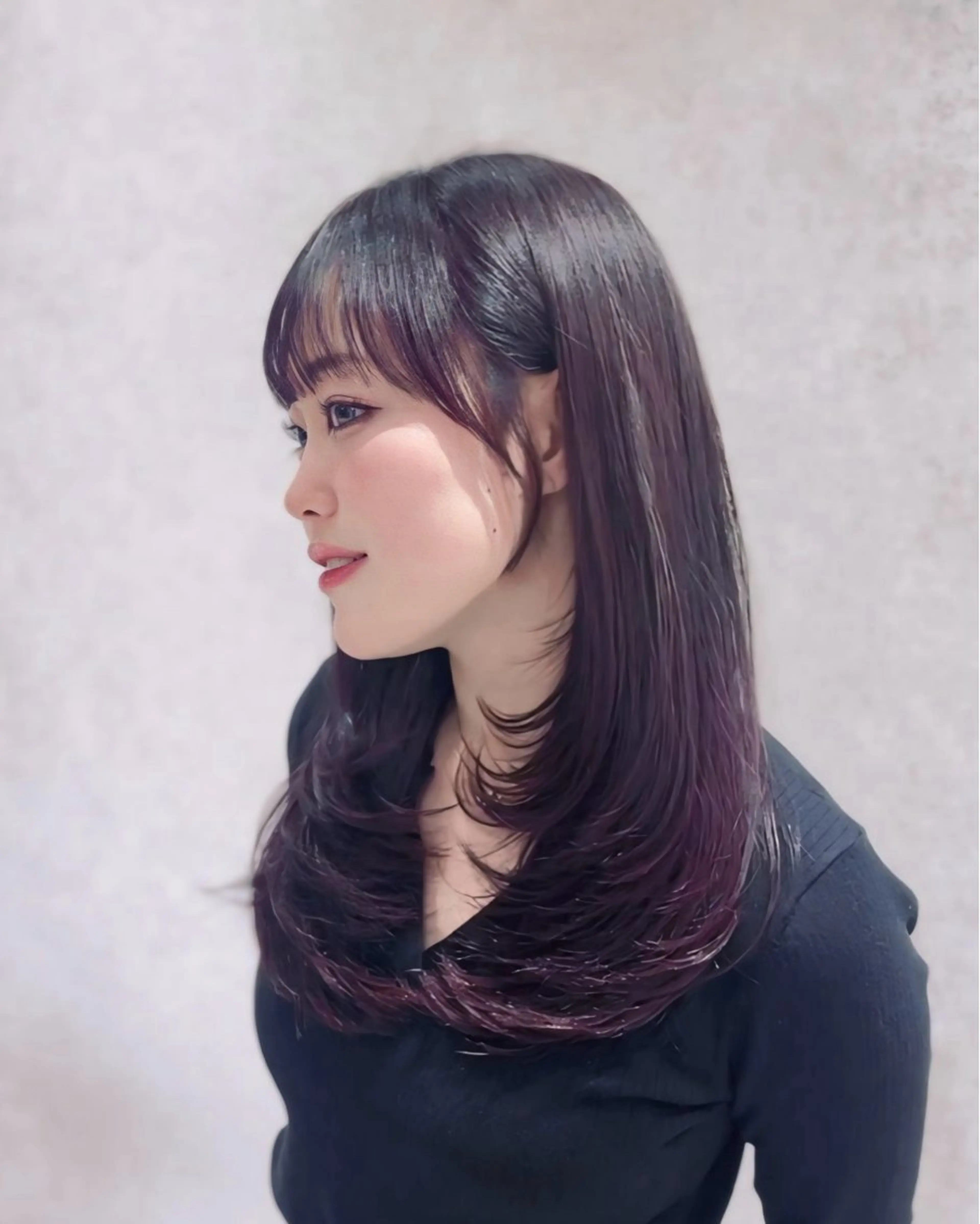 セミロング カラー パーマ カット ヘアカラー トリートメント suzuka/透明感 カラー 美髪縮毛矯正のヘアスタイル