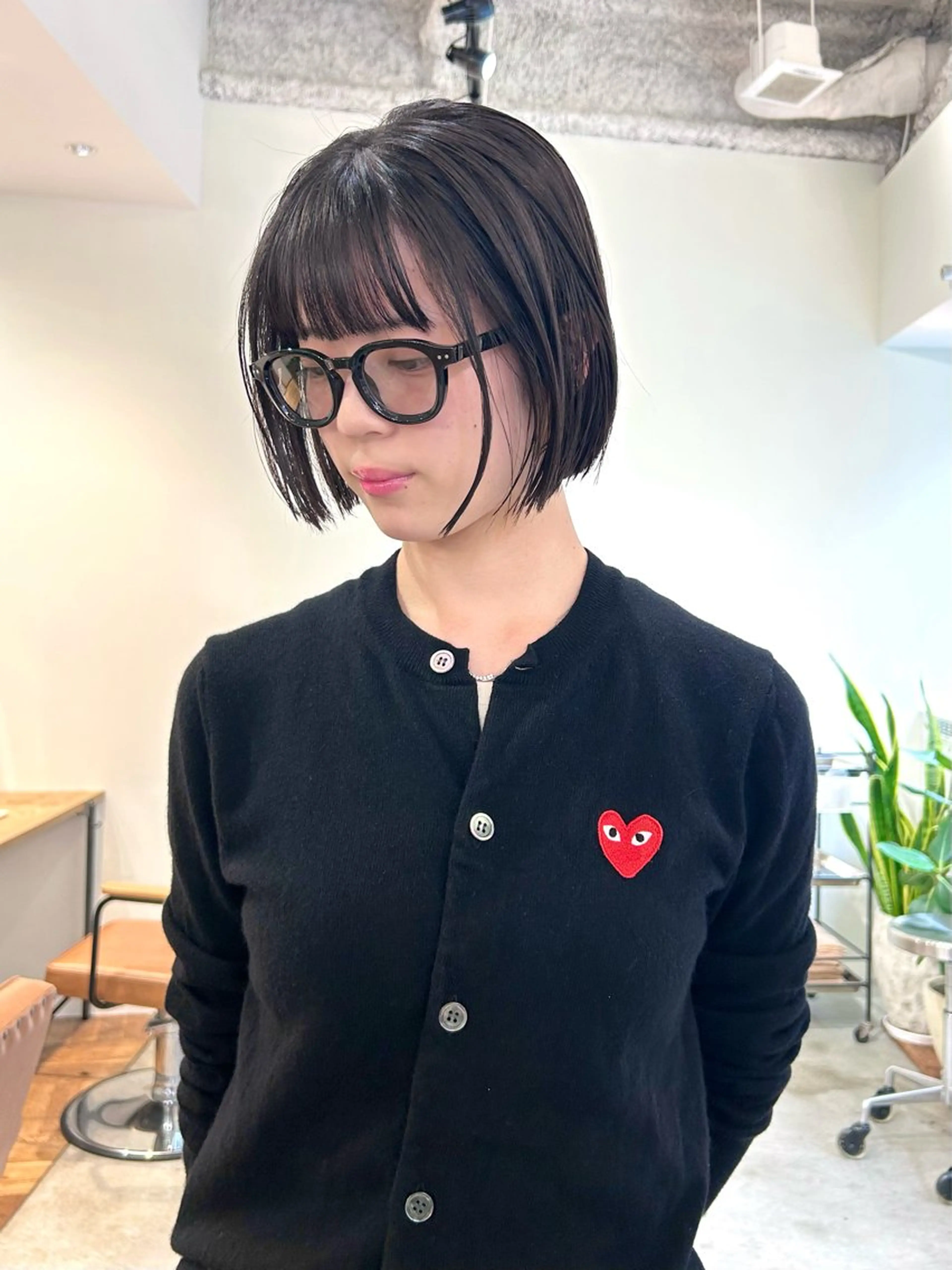 ショート ボブ カット 切りっぱなしボブ 大阪梅田/きょうかのヘアスタイル