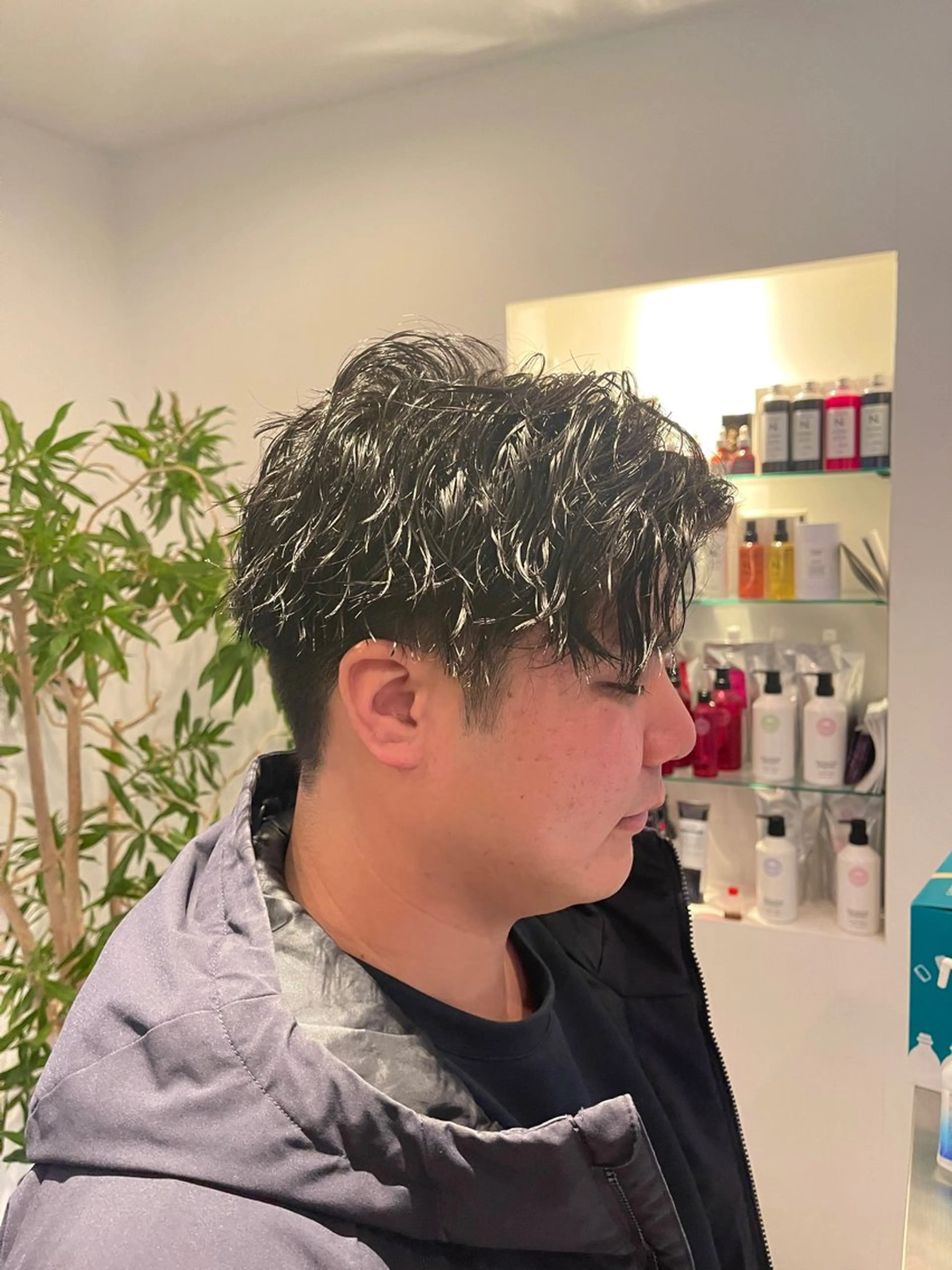 メンズ カット パーマ トリートメント 三好 達也のヘアスタイル