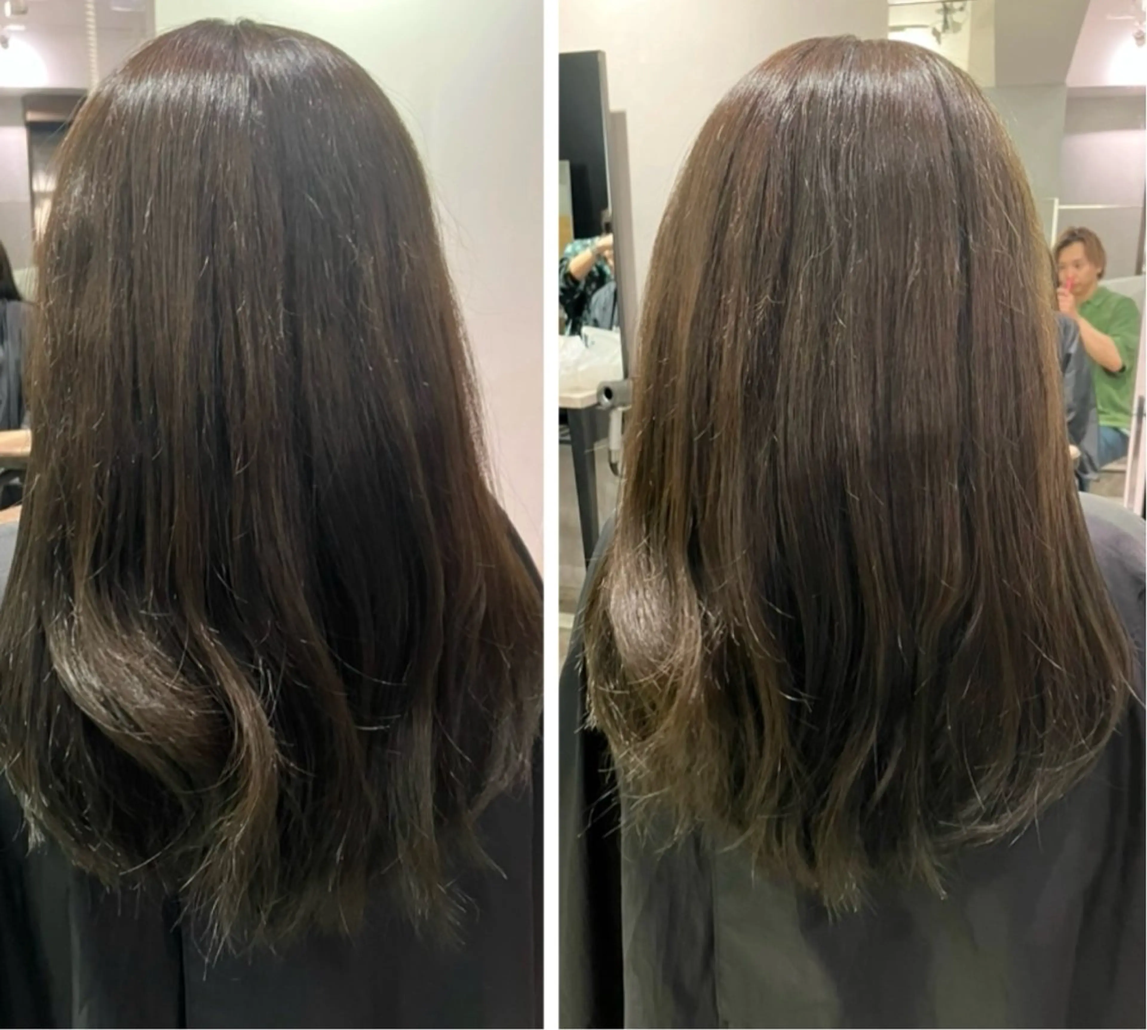 ロング カラー ベージュカラー 黒髪 ブリーチ ブルーカラー ブルーブラック カット ヘアカラー 🌟練馬の ケンシロウ⭐️のヘアスタイル
