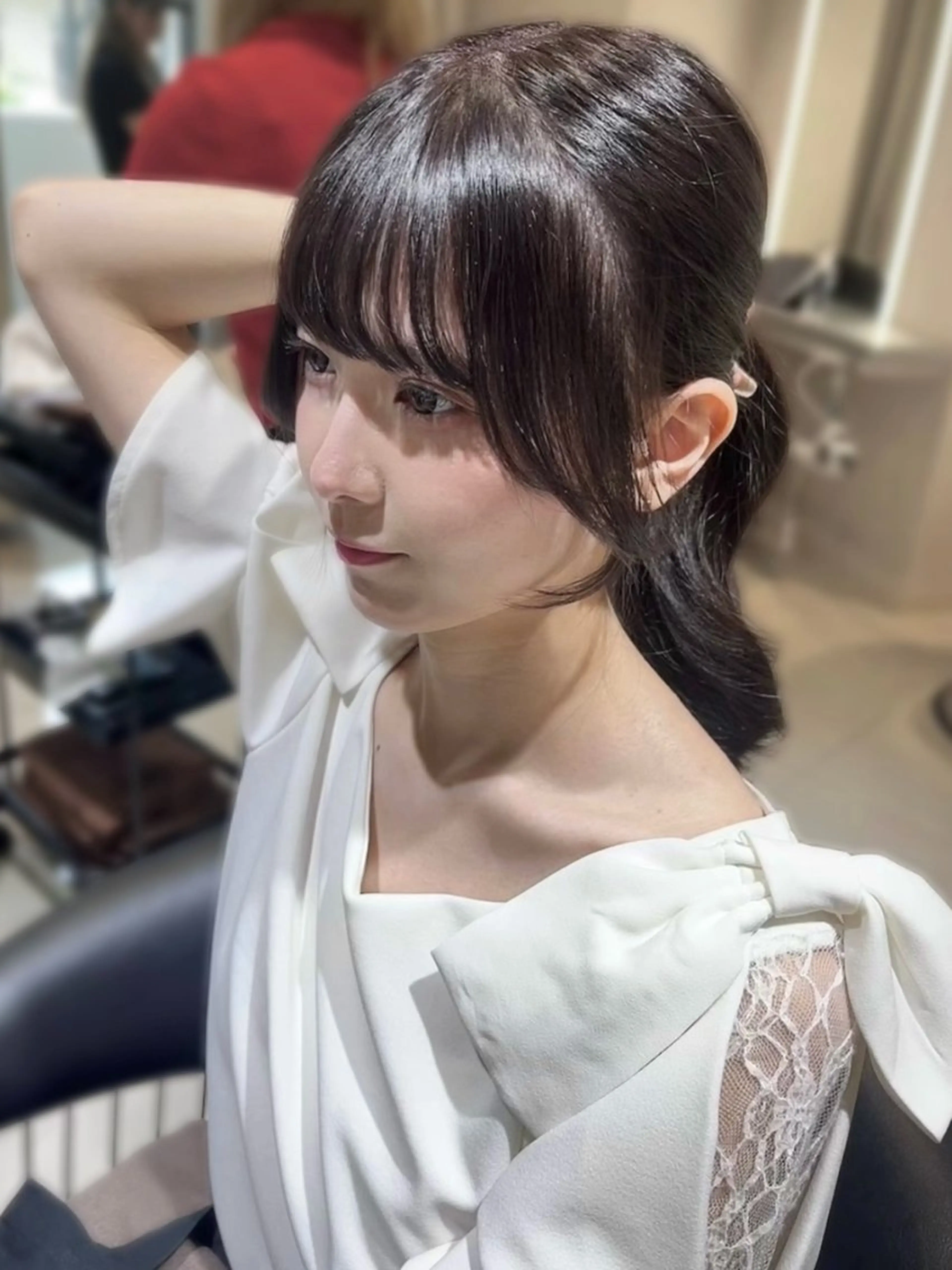 ロング カット ヘアカラー トリートメント 韓国盛れヘア🩶/ 池袋𝐑𝐢𝐧𝐚のヘアスタイル