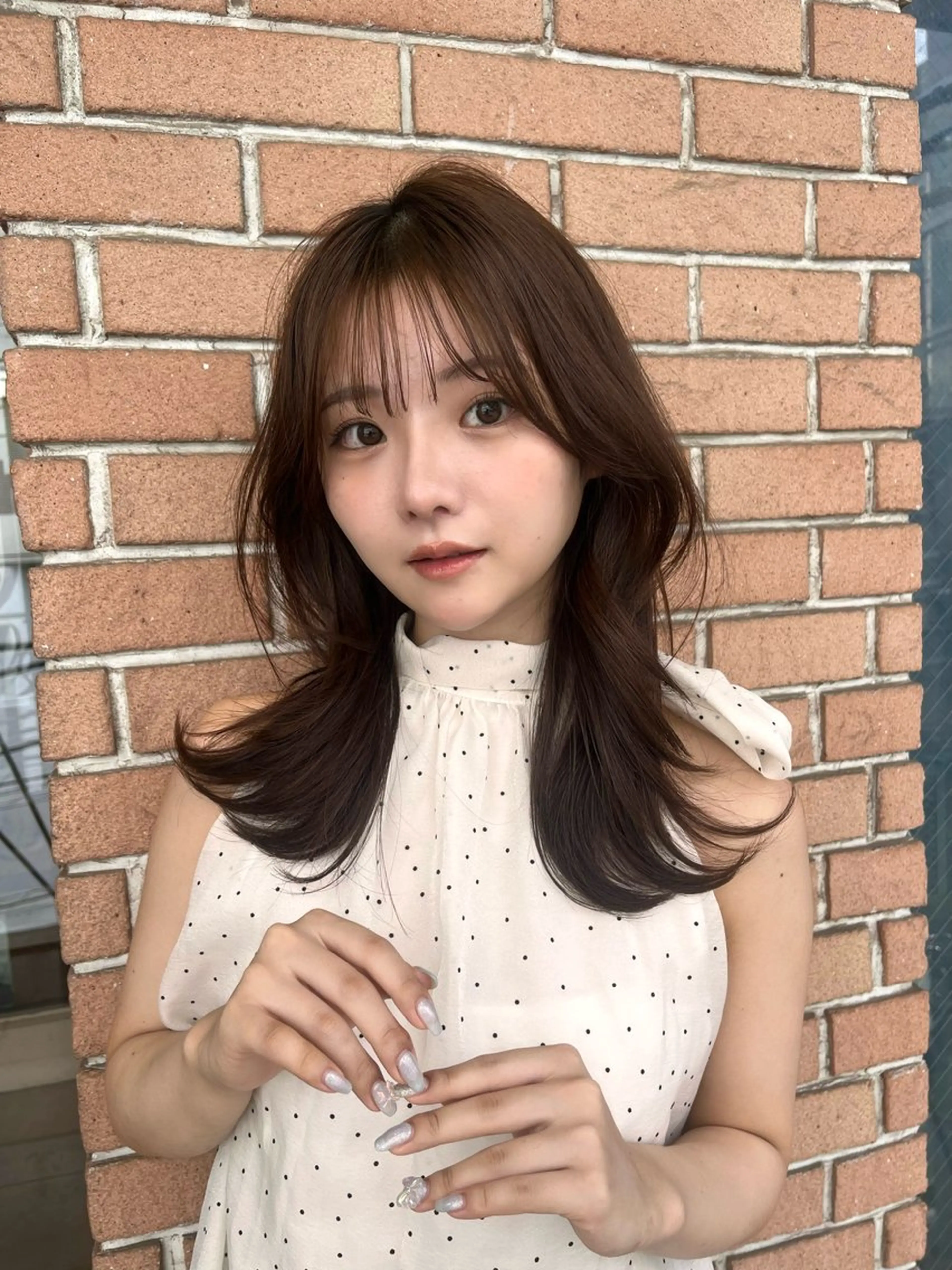 ロング ユイ🎀透明感カラー 耳つぼジュエリーのヘアスタイル