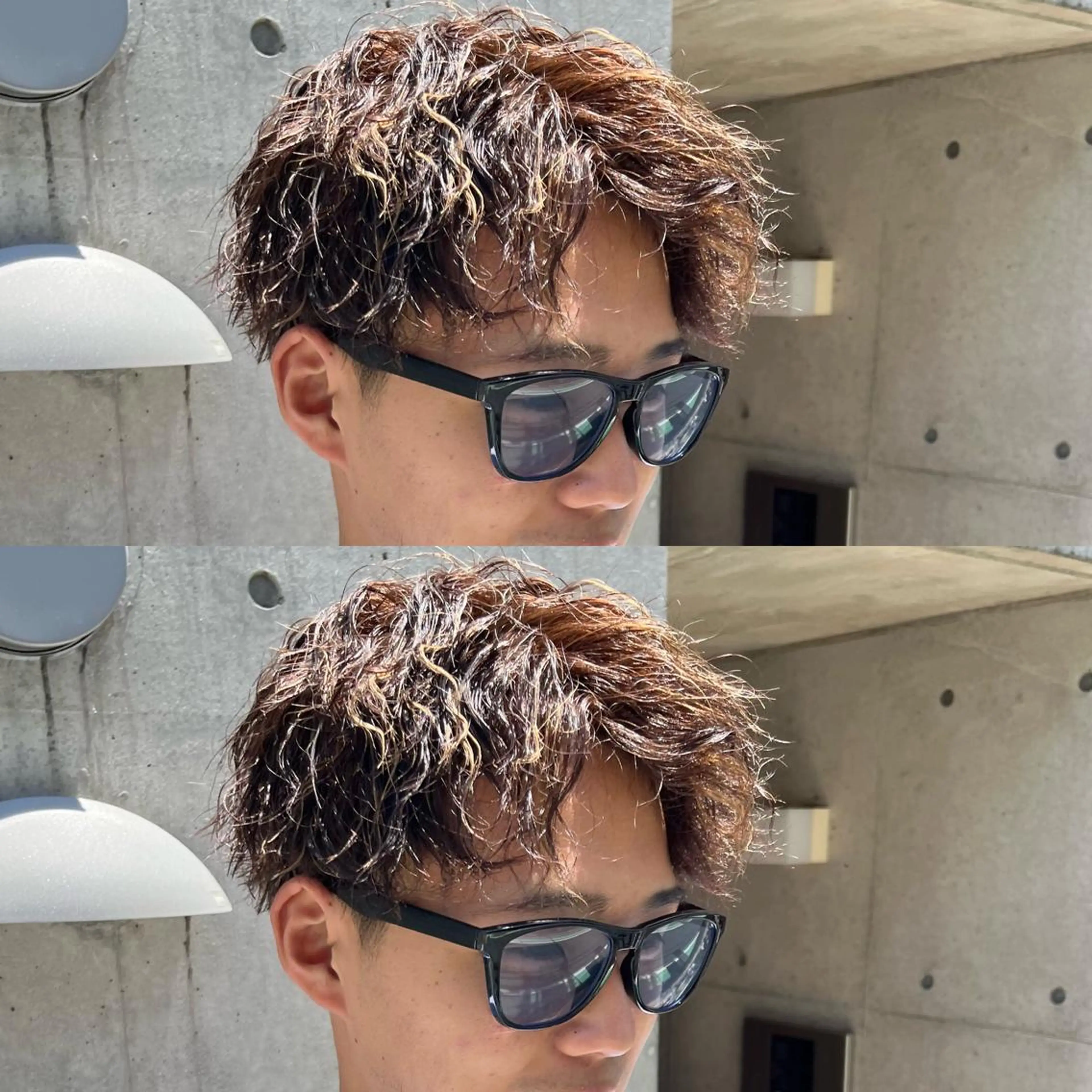 ショート カラー パーマ ヘアアレンジ メンズ アップバング メンズハイライト メンズパーマ ハイライトカラー ハイライト メンズパーマの達人 🌟川内絵人のヘアスタイル