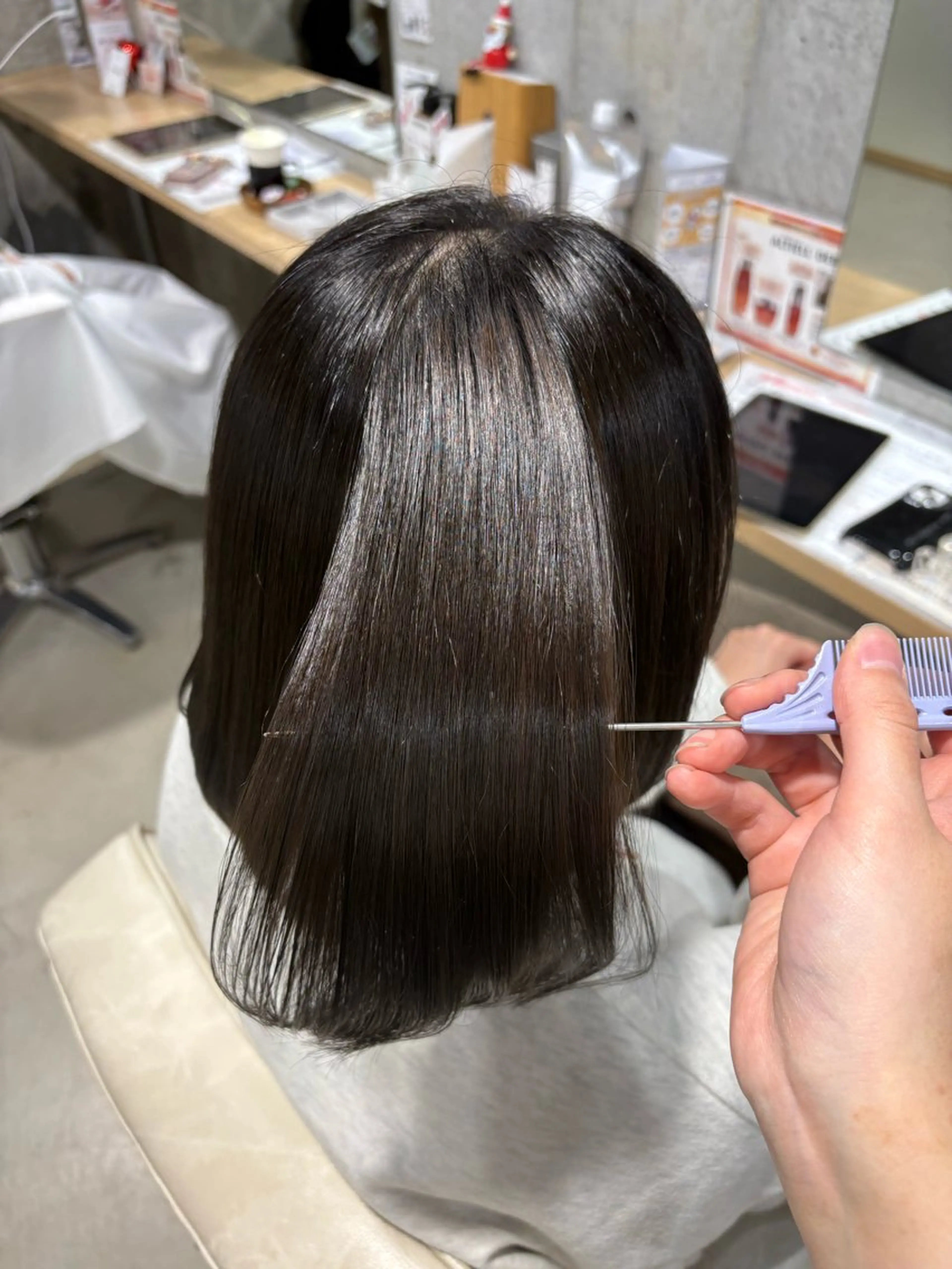 ミディアム ヘアカラー 深田 桜子のヘアスタイル