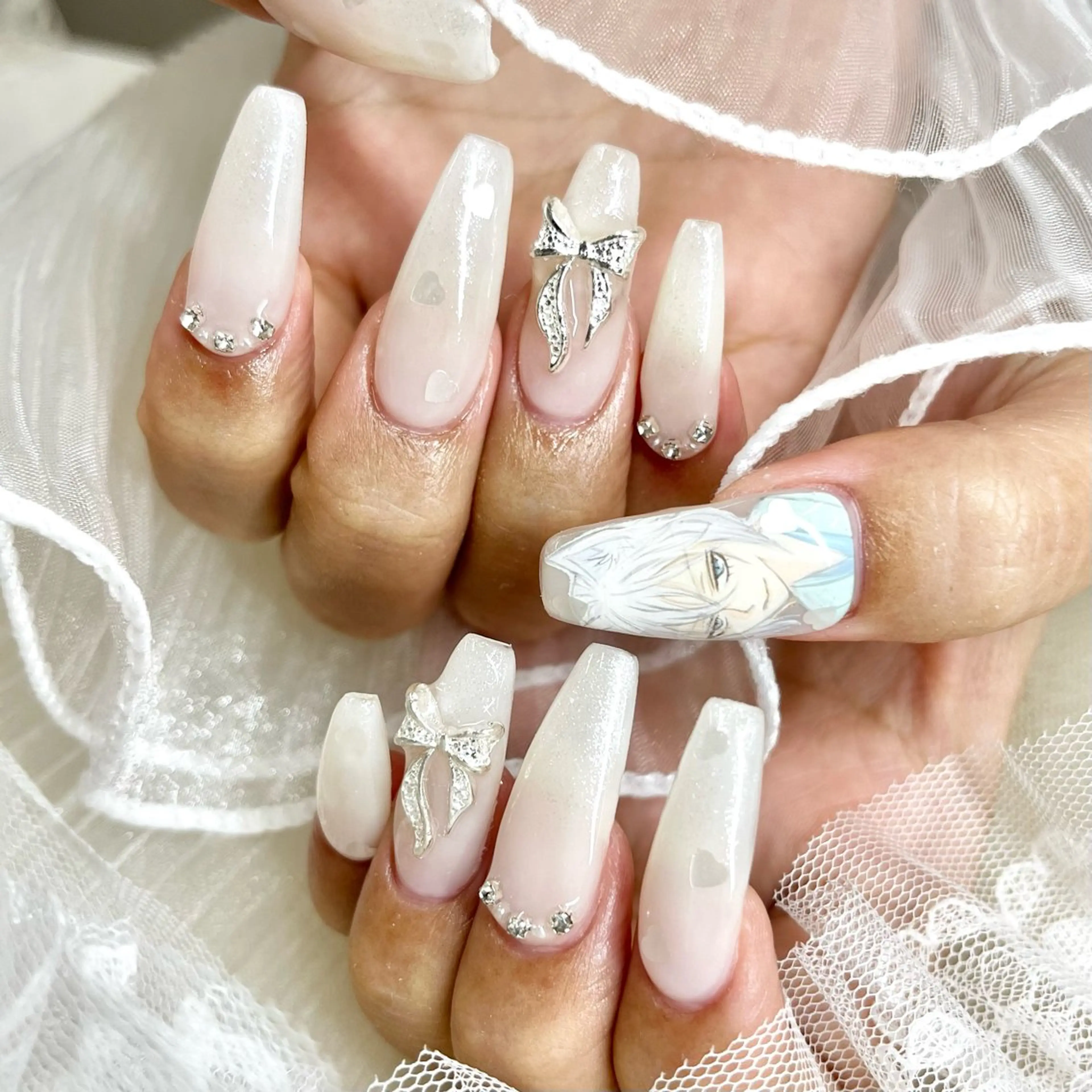 ネイル リボン 池袋痛ネイル Nok. 渡辺のネイルデザイン