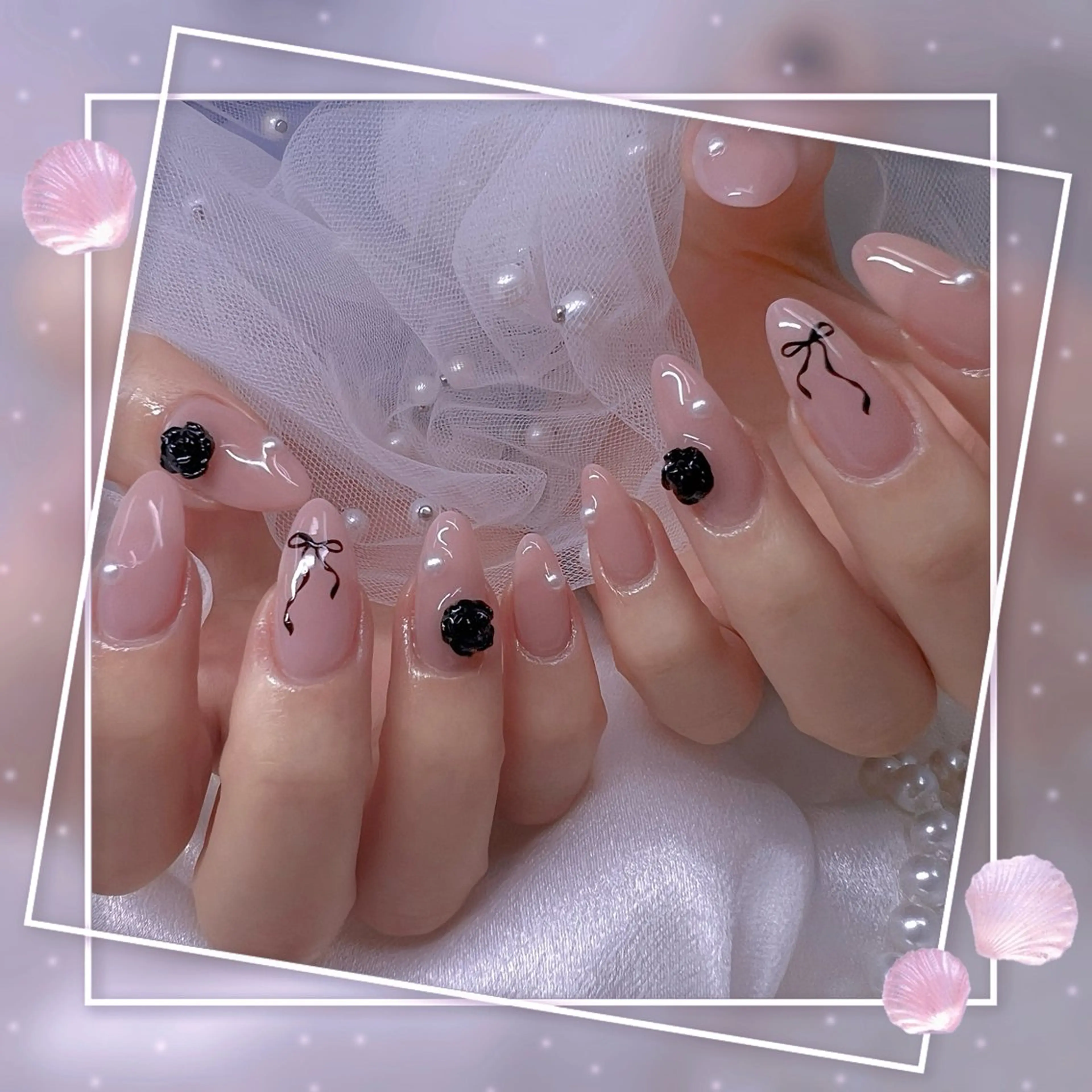 ネイル チークネイル ガーリー グラデーション マグネットネイル ピンク ハンドネイル Chill Nailsalonのネイルデザイン