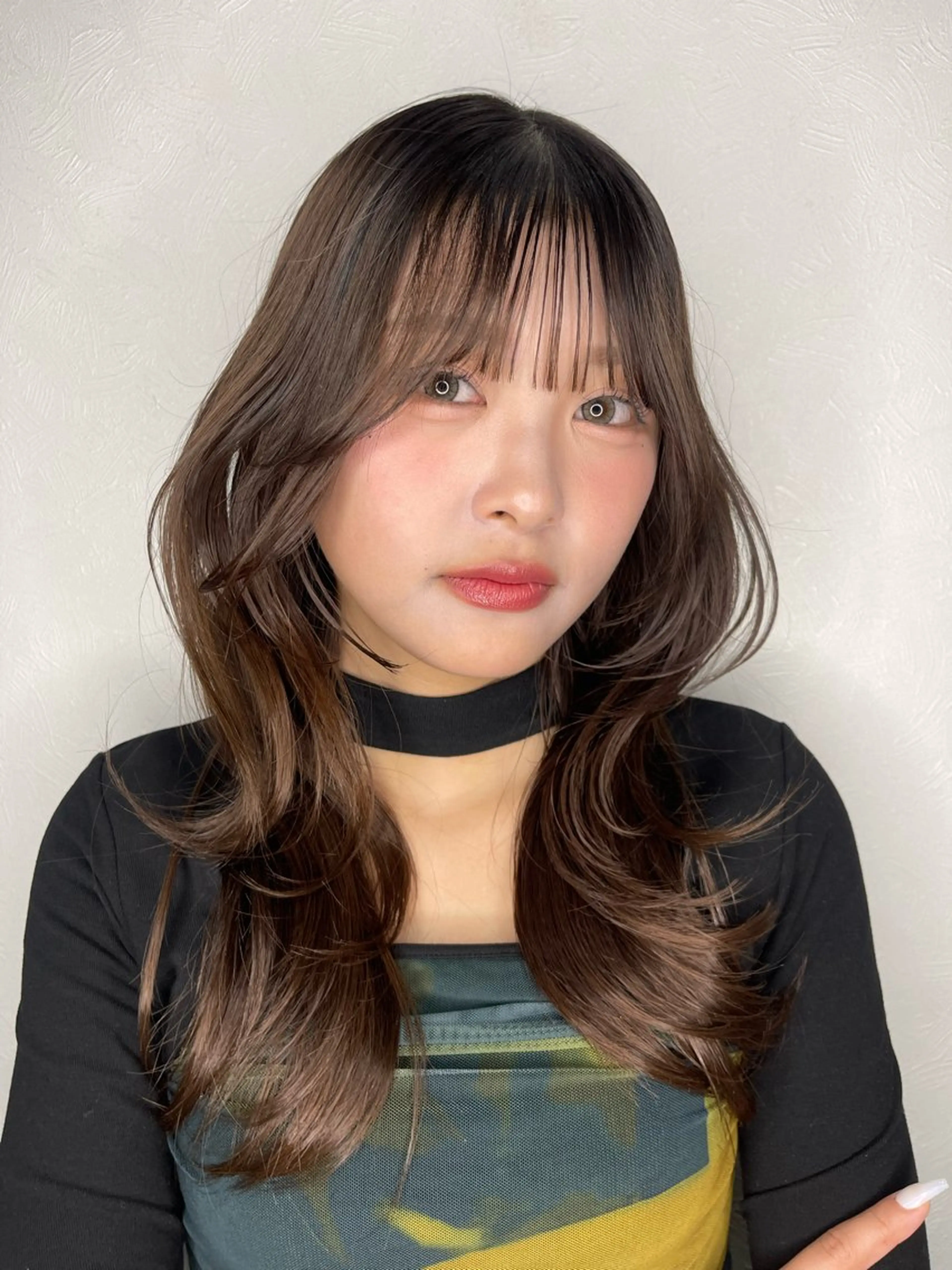 セミロング カット ヘアカラー トリートメント 剣持友希/高崎 ifh iizukaのヘアスタイル