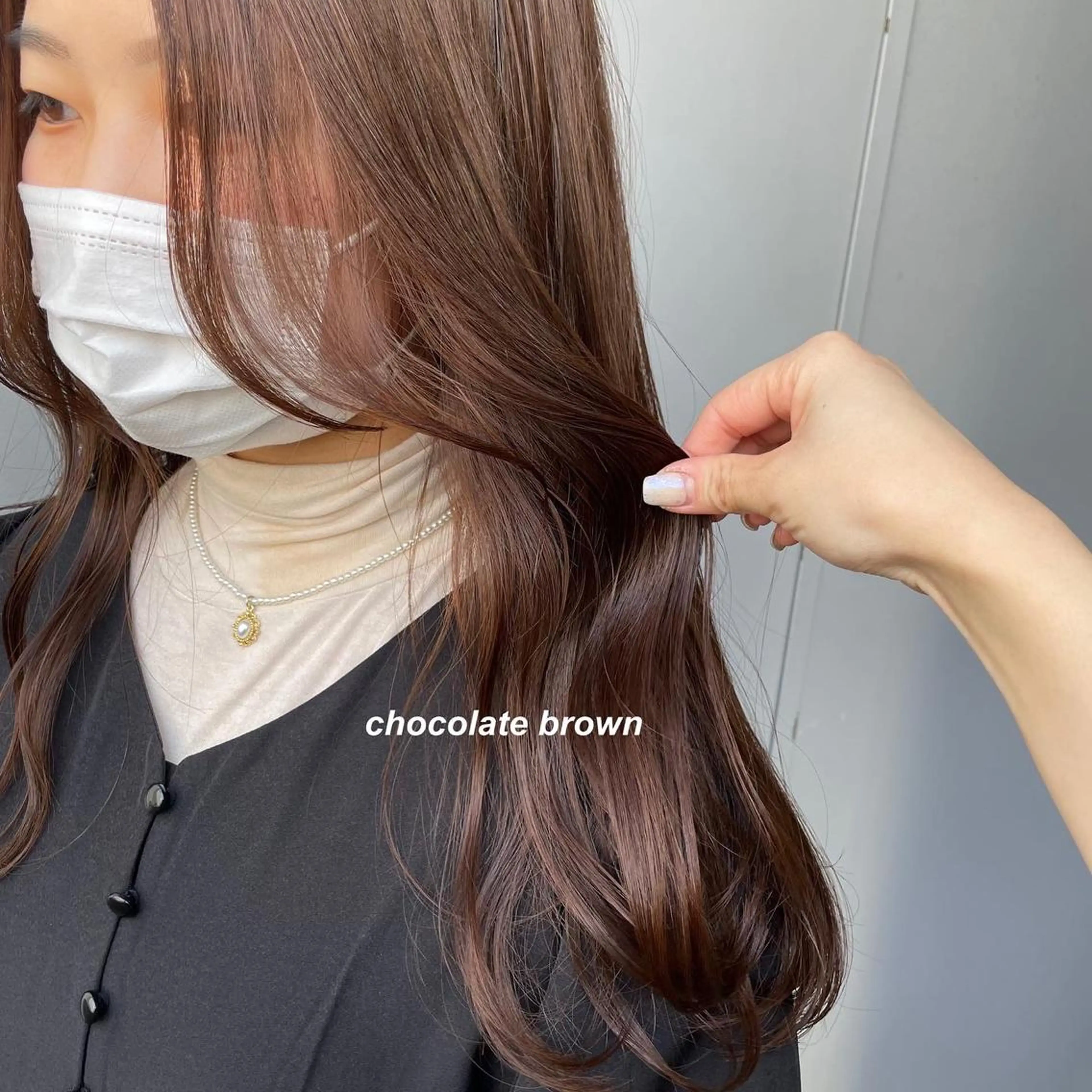 ミディアム カラー ヘアカラー トリートメント ヘッドスパ Qin shaire salon 原宿店所属・レイヤーカット 韓国ヘアayameのヘアスタイル