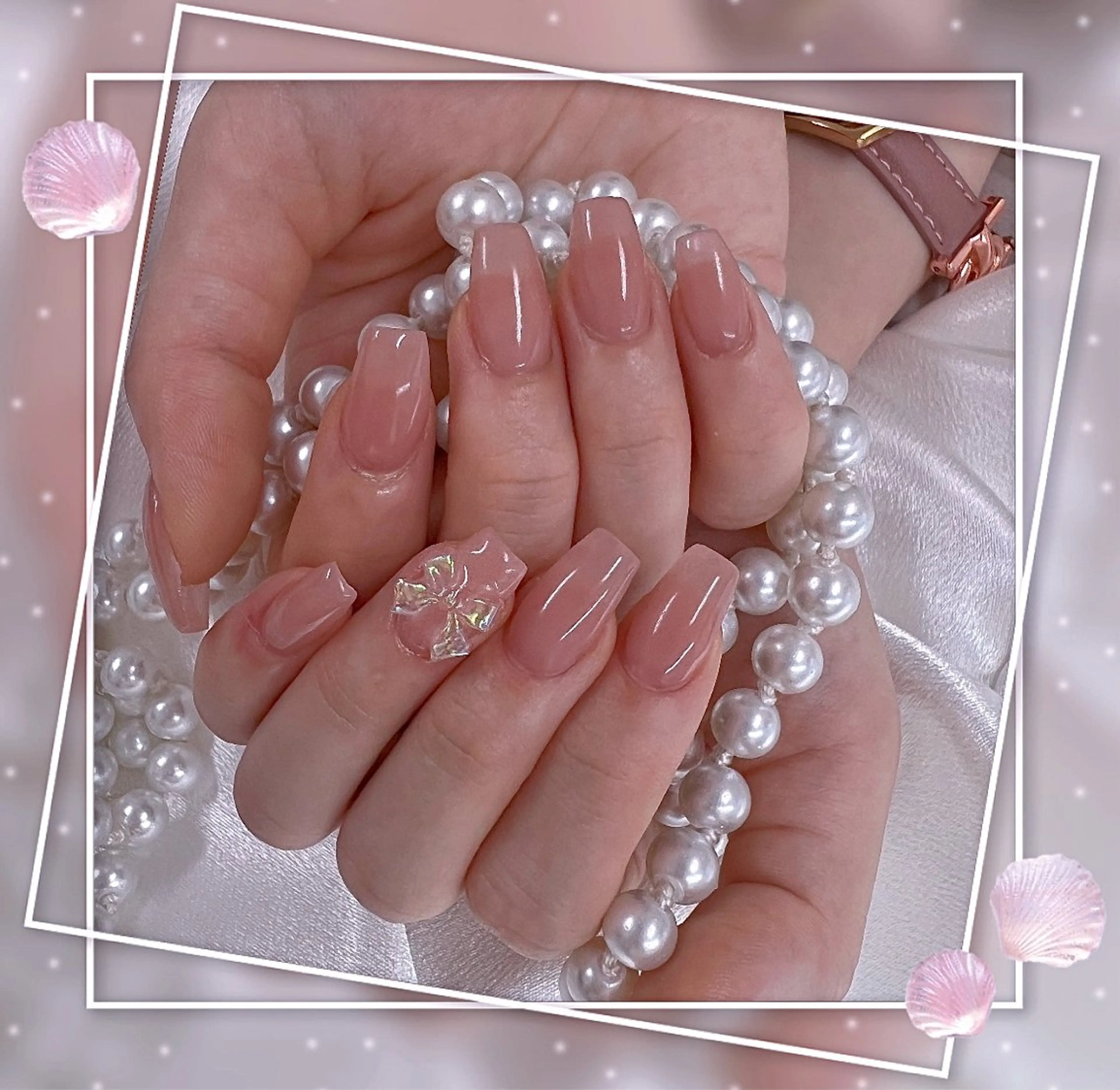 ネイル グラデーション キラキラネイル 韓国ネイル マグネットネイル ピンク ハンドネイル Chill Nailsalonのネイルデザイン