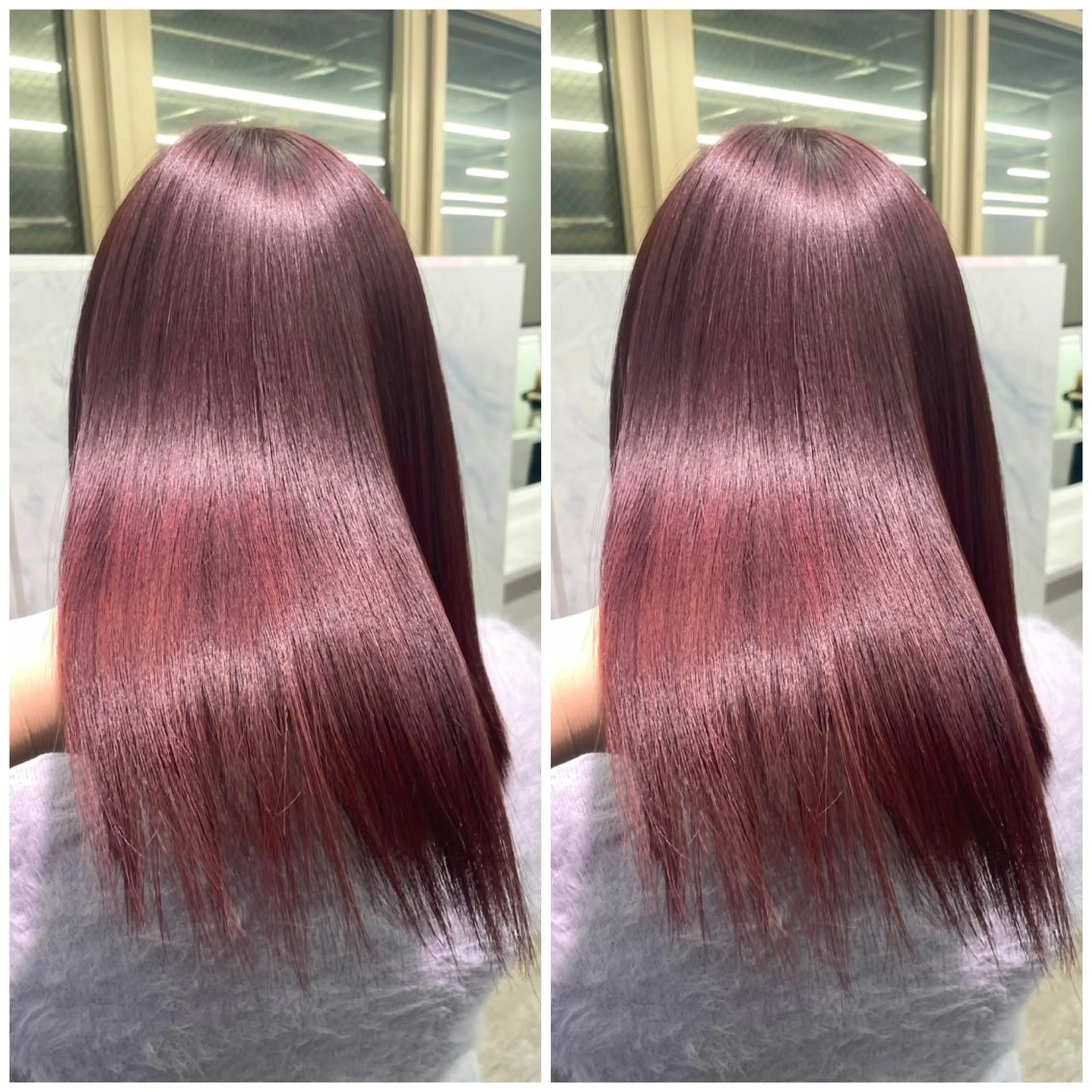 ミディアム ピンクブラウン 🦋プルエクステ ARISA🦋のヘアスタイル