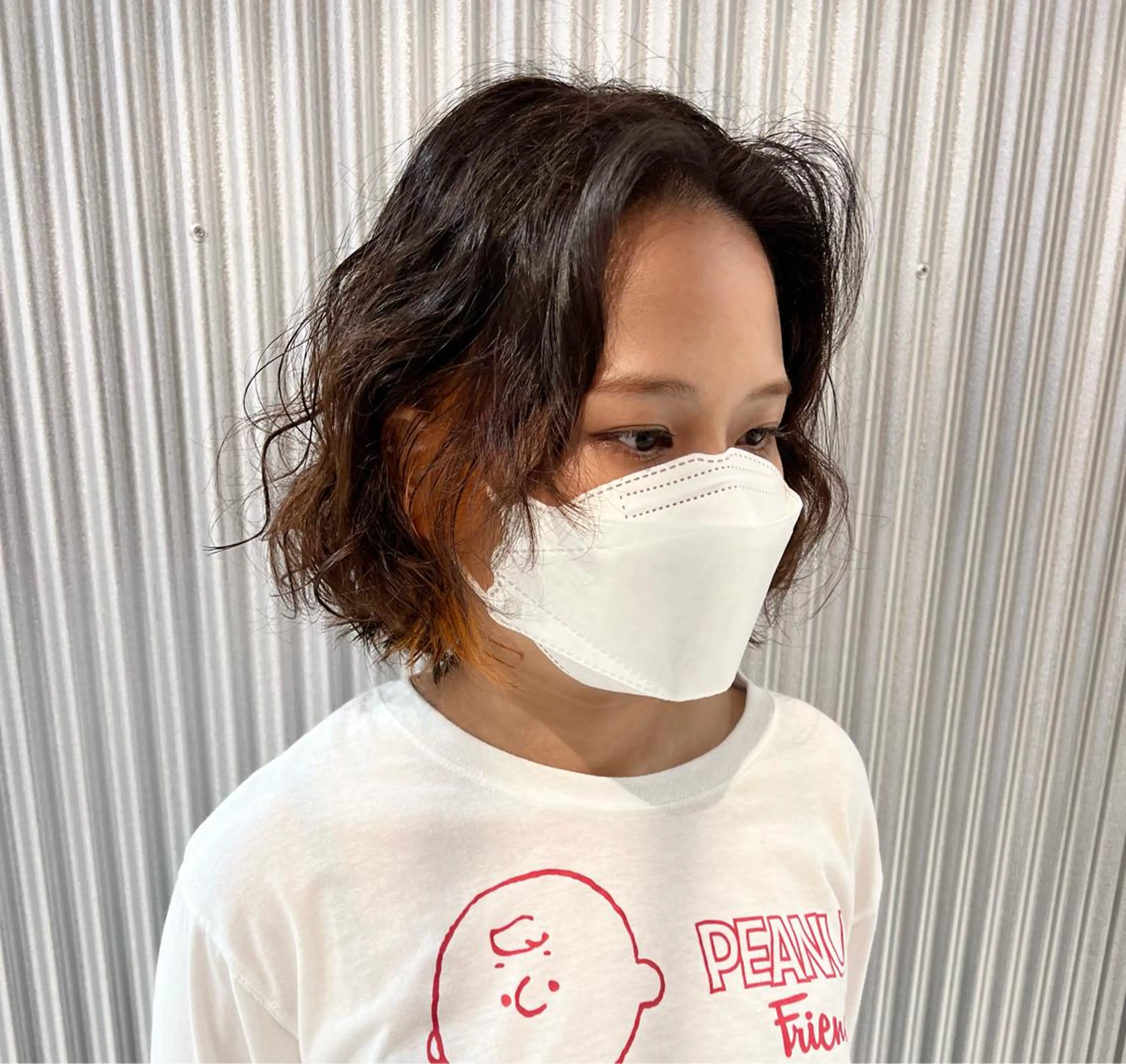 ミディアム カラー パーマ カット ヘアカラー トリートメント ally hairsalon所属・Emi .のヘアスタイル