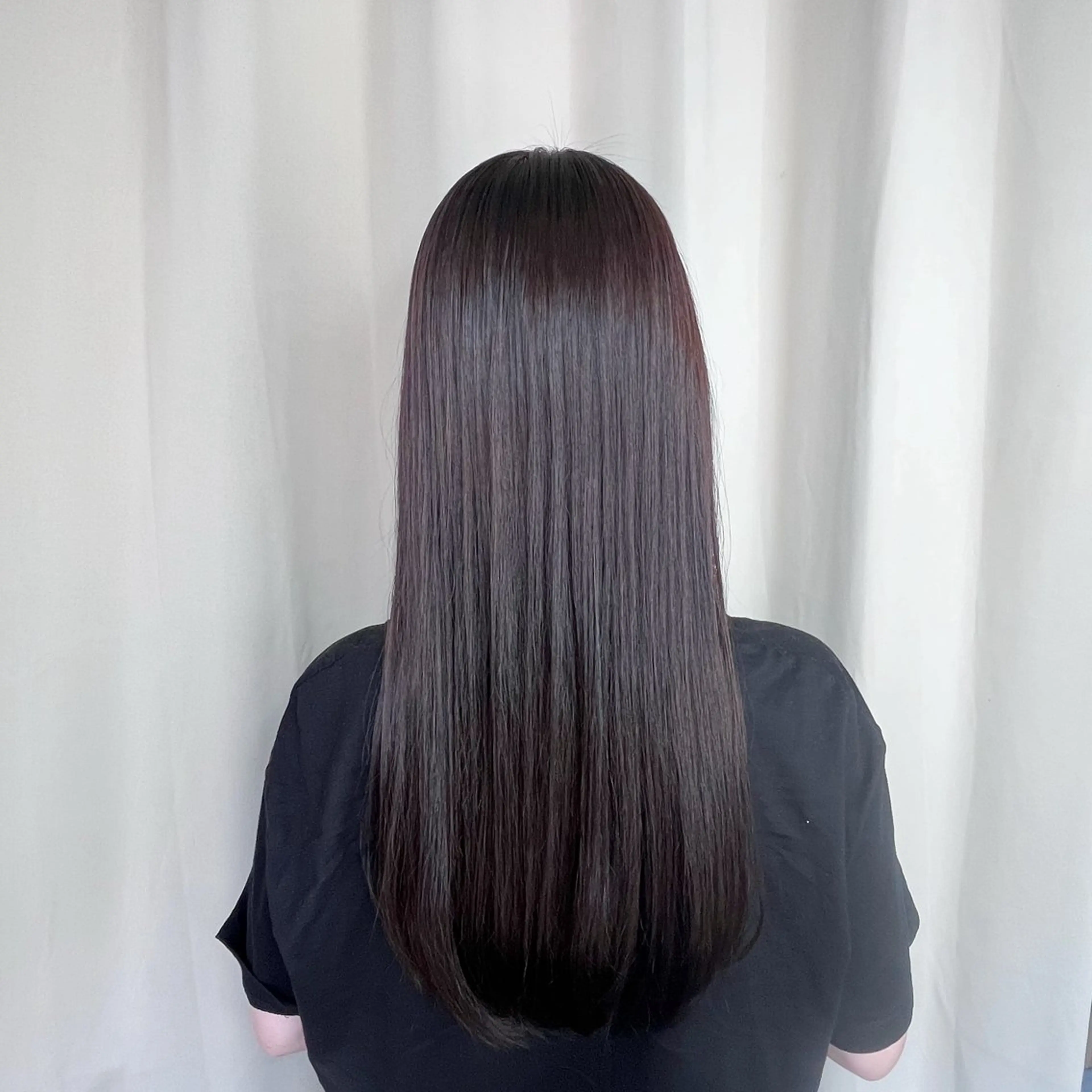 ロング 縮毛矯正 カット ヘアカラー 縮毛矯正 かなざわ みかのヘアスタイル