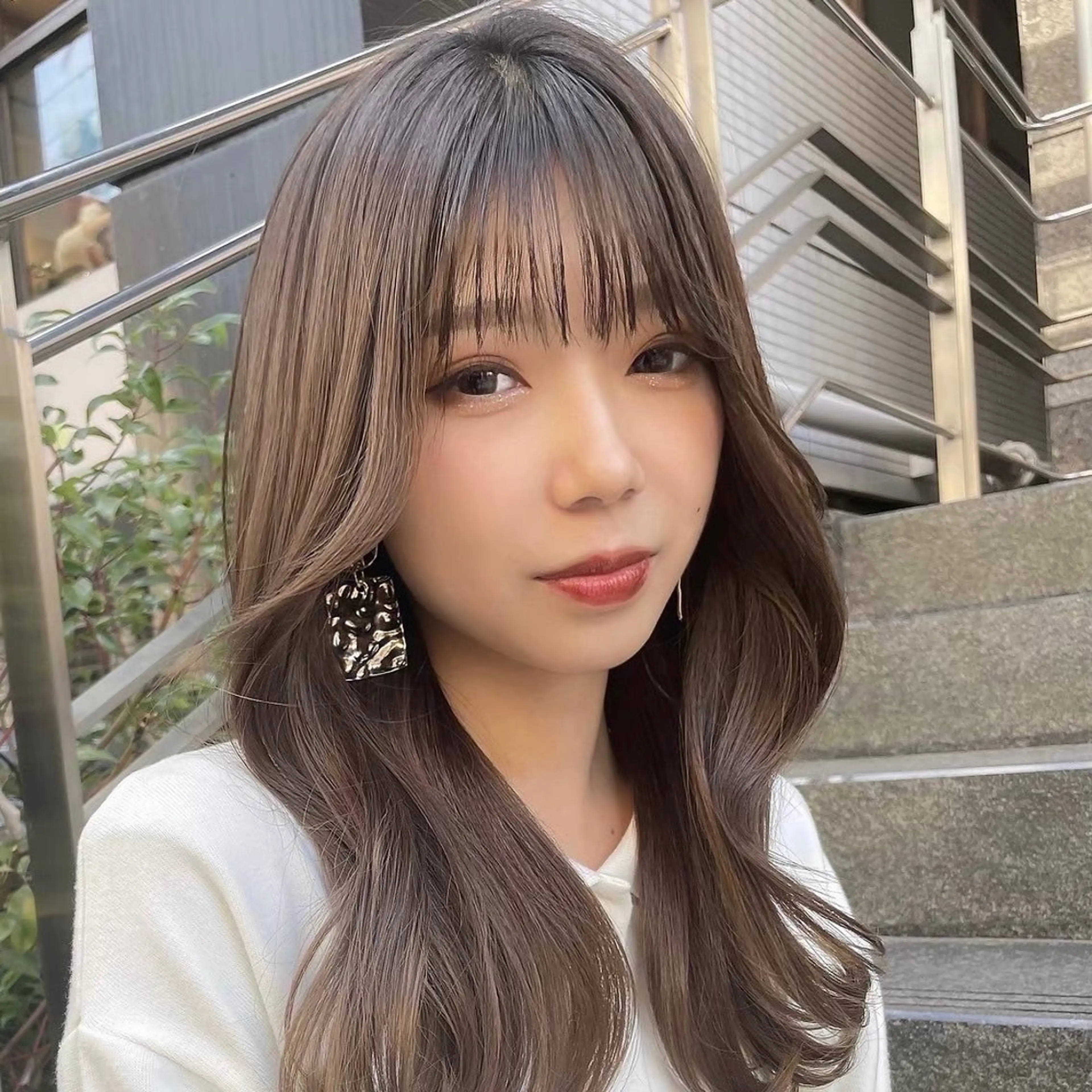 ロング カラー 田中 励也 縮毛矯正のヘアスタイル