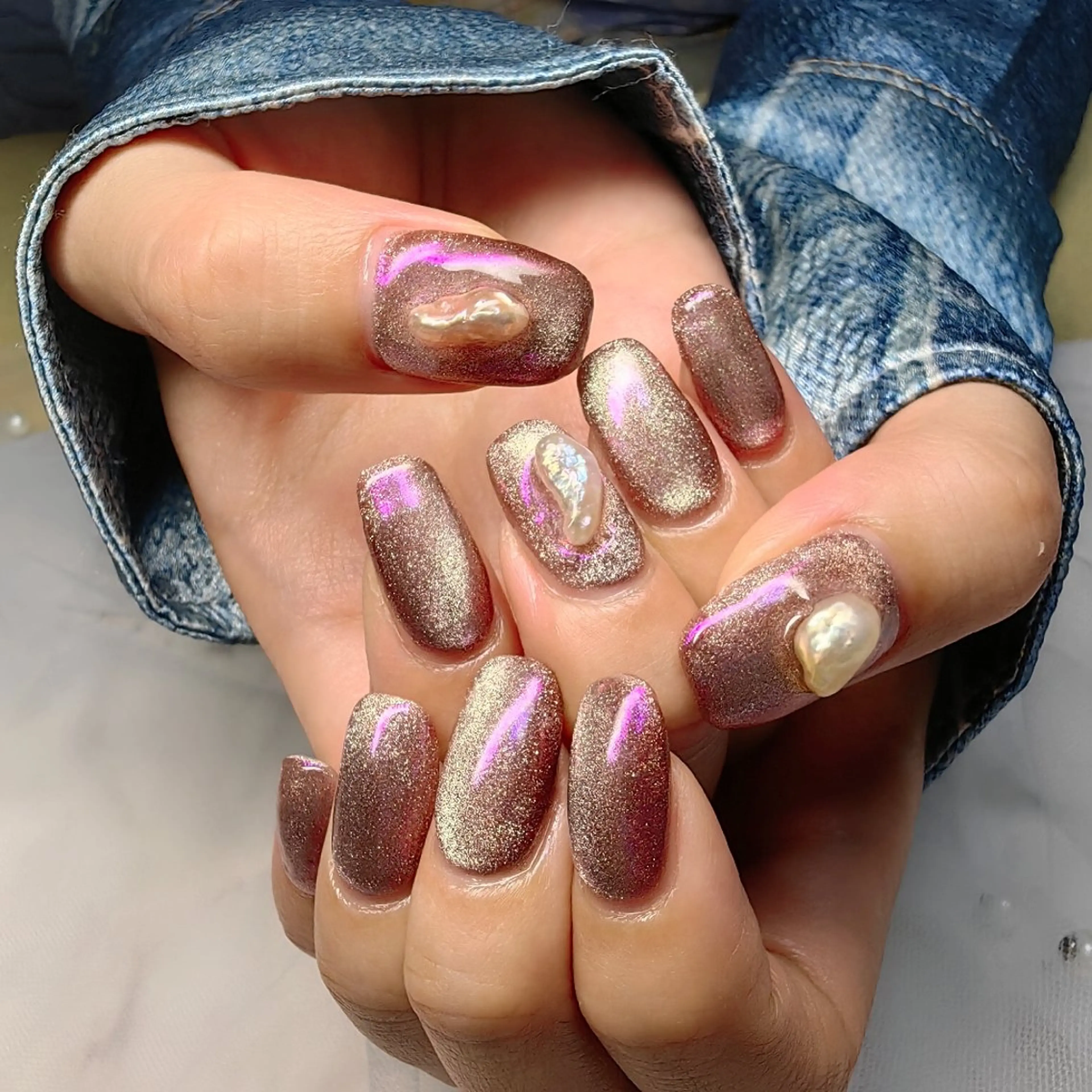 ネイル オーロラネイル ハンドネイル reve あやののネイルデザイン