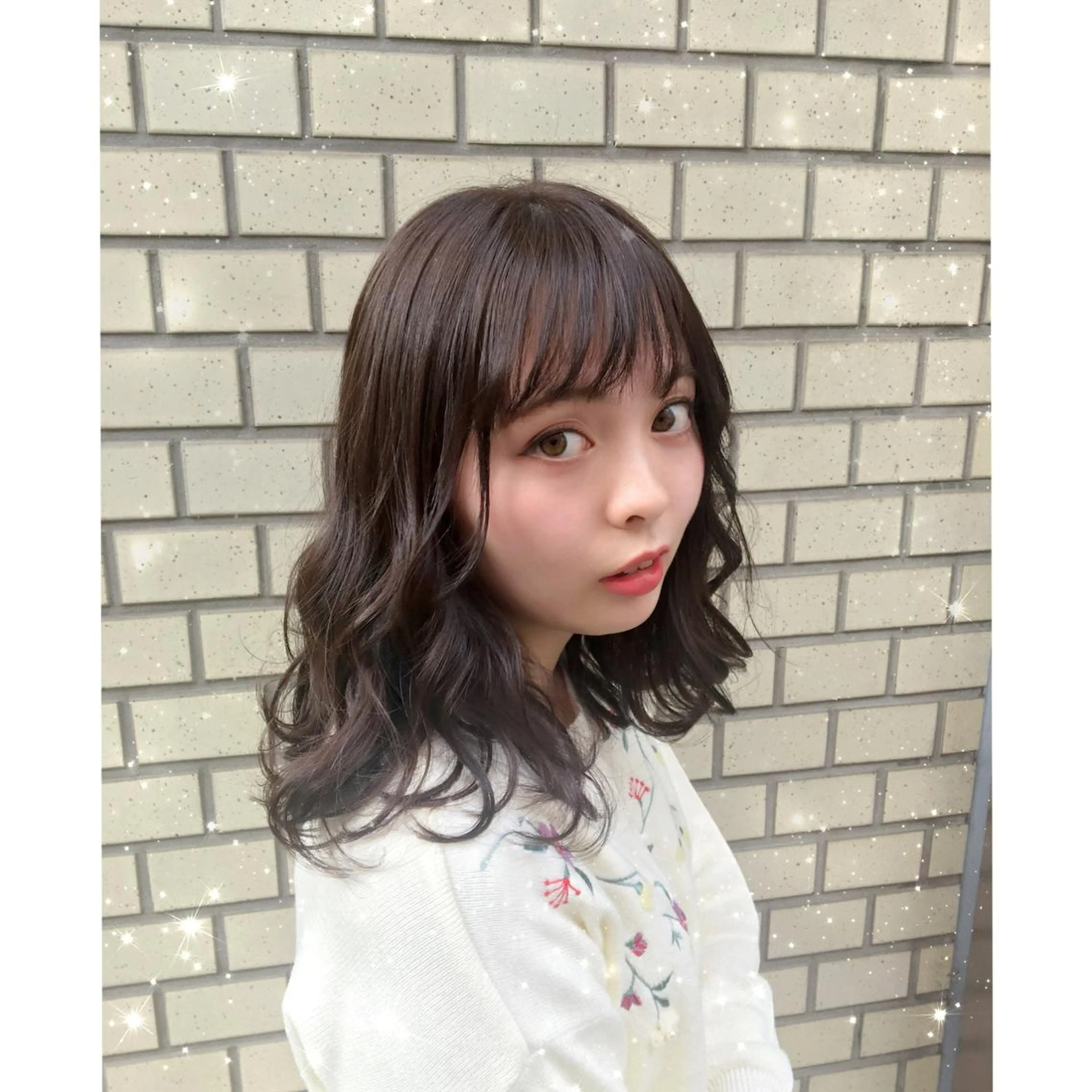 ミディアム カラー アディクシーカラー グレージュ 韓国ヘア得意❤︎森澤 悠佳のヘアスタイル