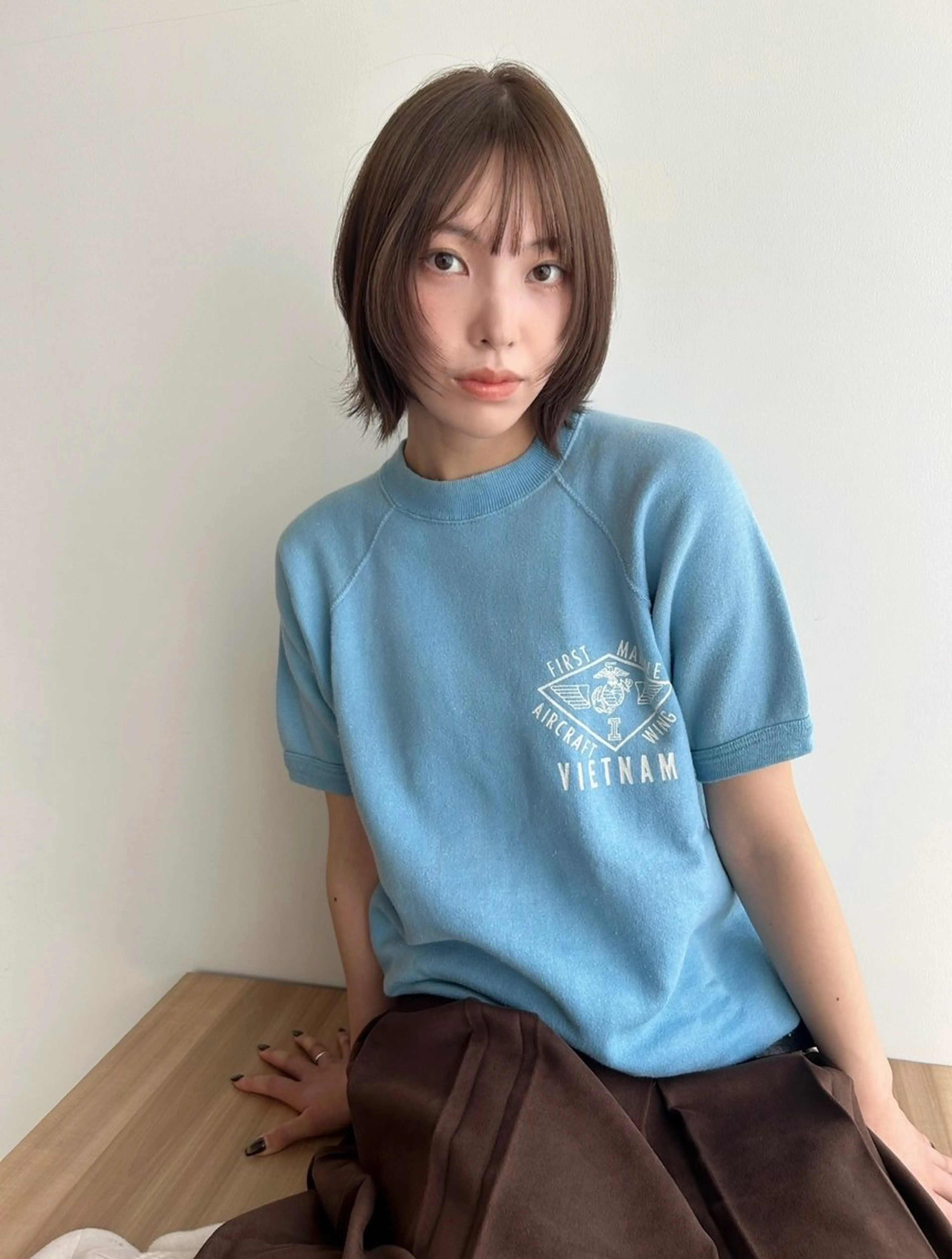 ミディアム カラー ヘアカラー 中村 果乃のヘアスタイル