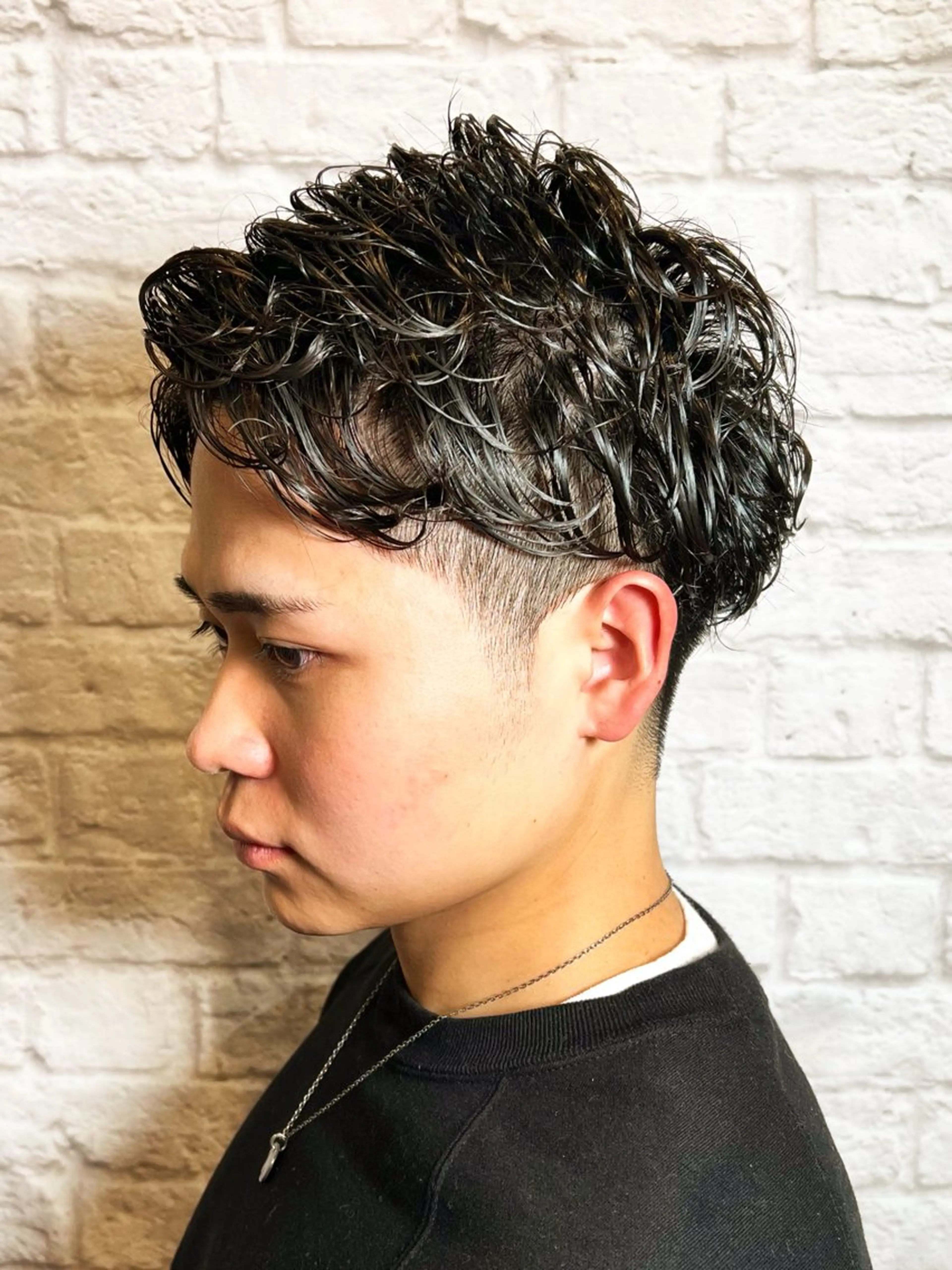 ショート カラー パーマ ヘアアレンジ メンズ カット パーマ メンズカット/パーマ 山崎航平💈のヘアスタイル