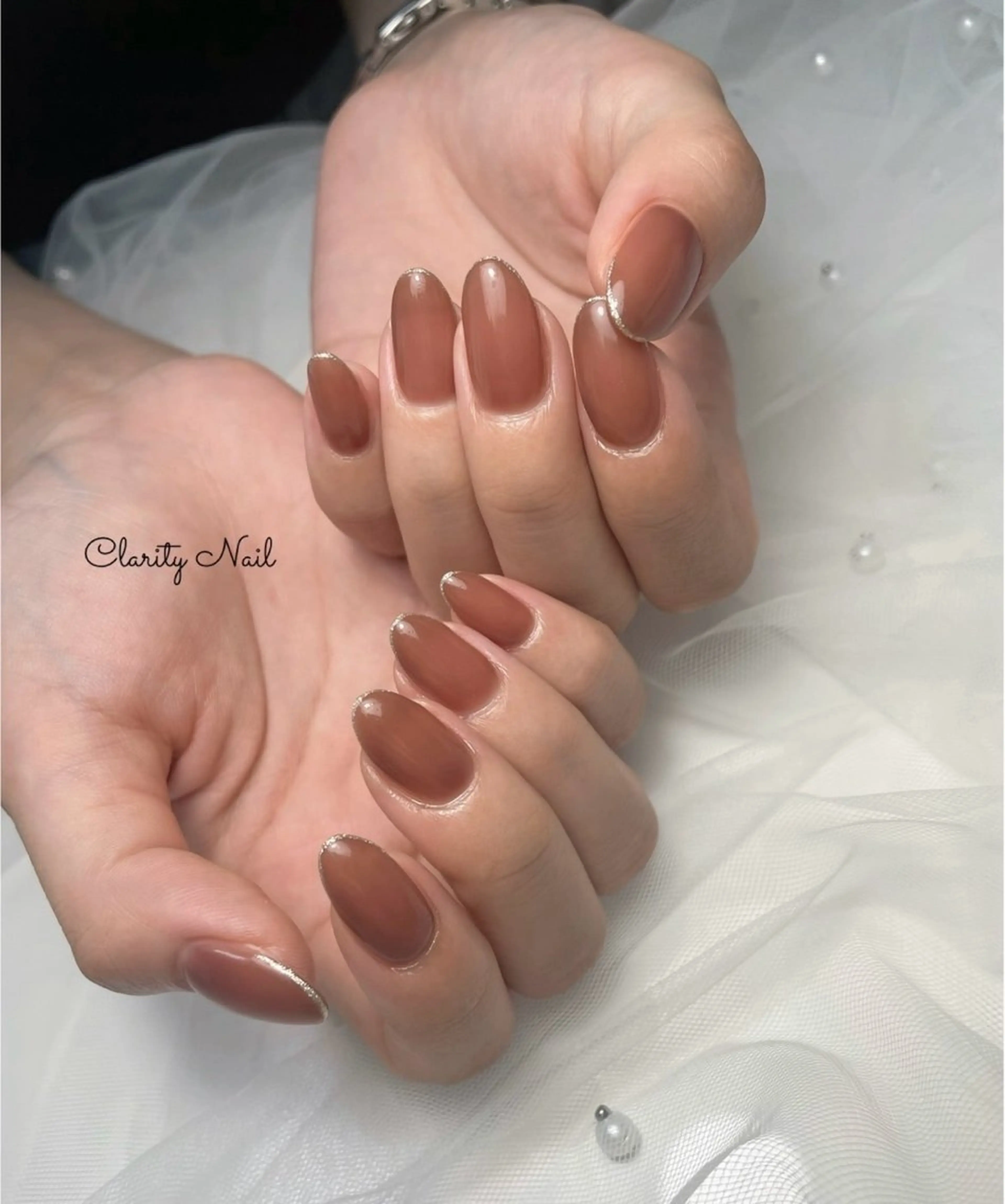 ネイル ラメ(グリッター) ワンカラーネイル ハンドネイル Clarity Nailのネイルデザイン