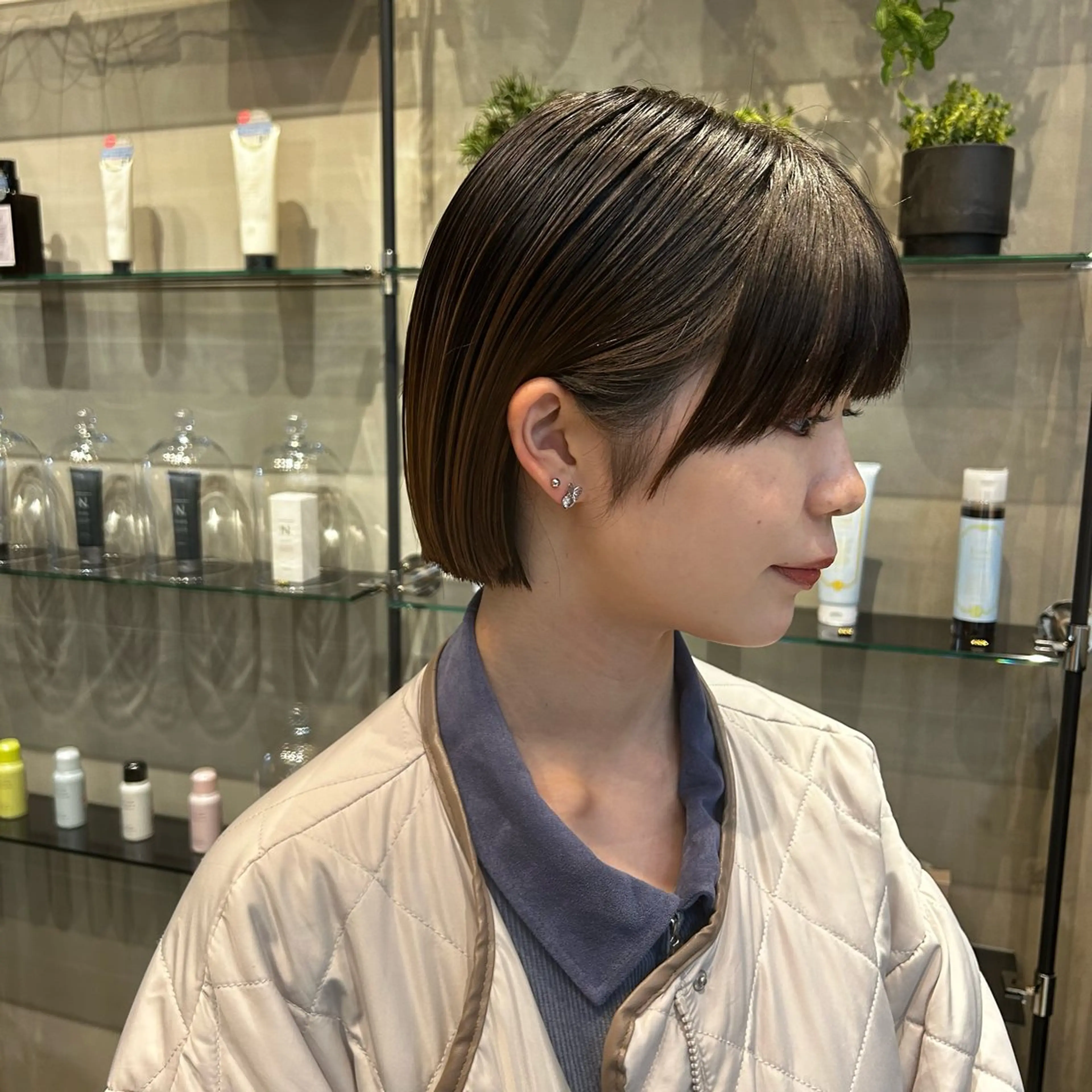 ショート 田中 励也 縮毛矯正のヘアスタイル