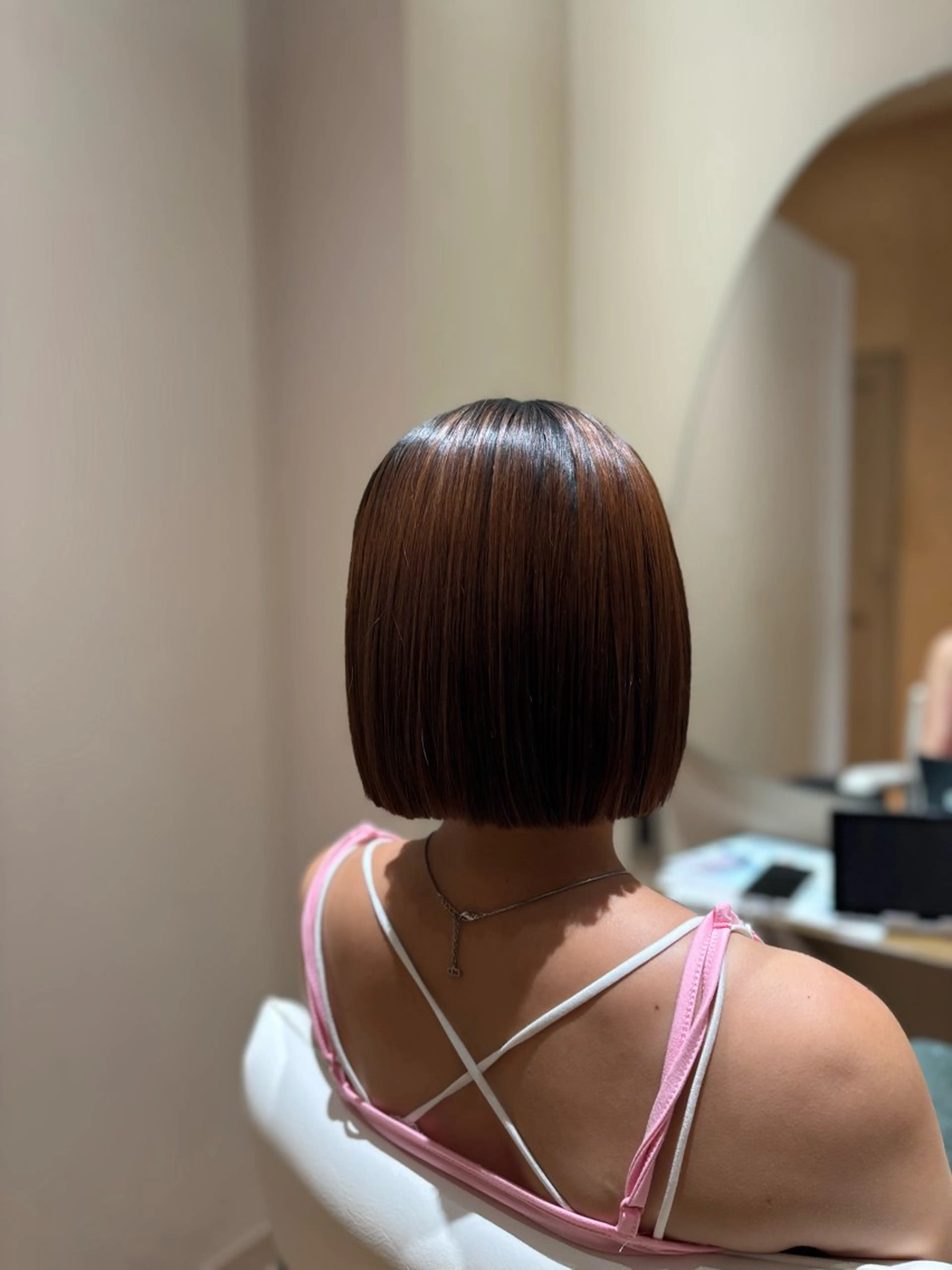 ミディアム ボブ 縮毛矯正 中島 愛佳🐣のヘアスタイル