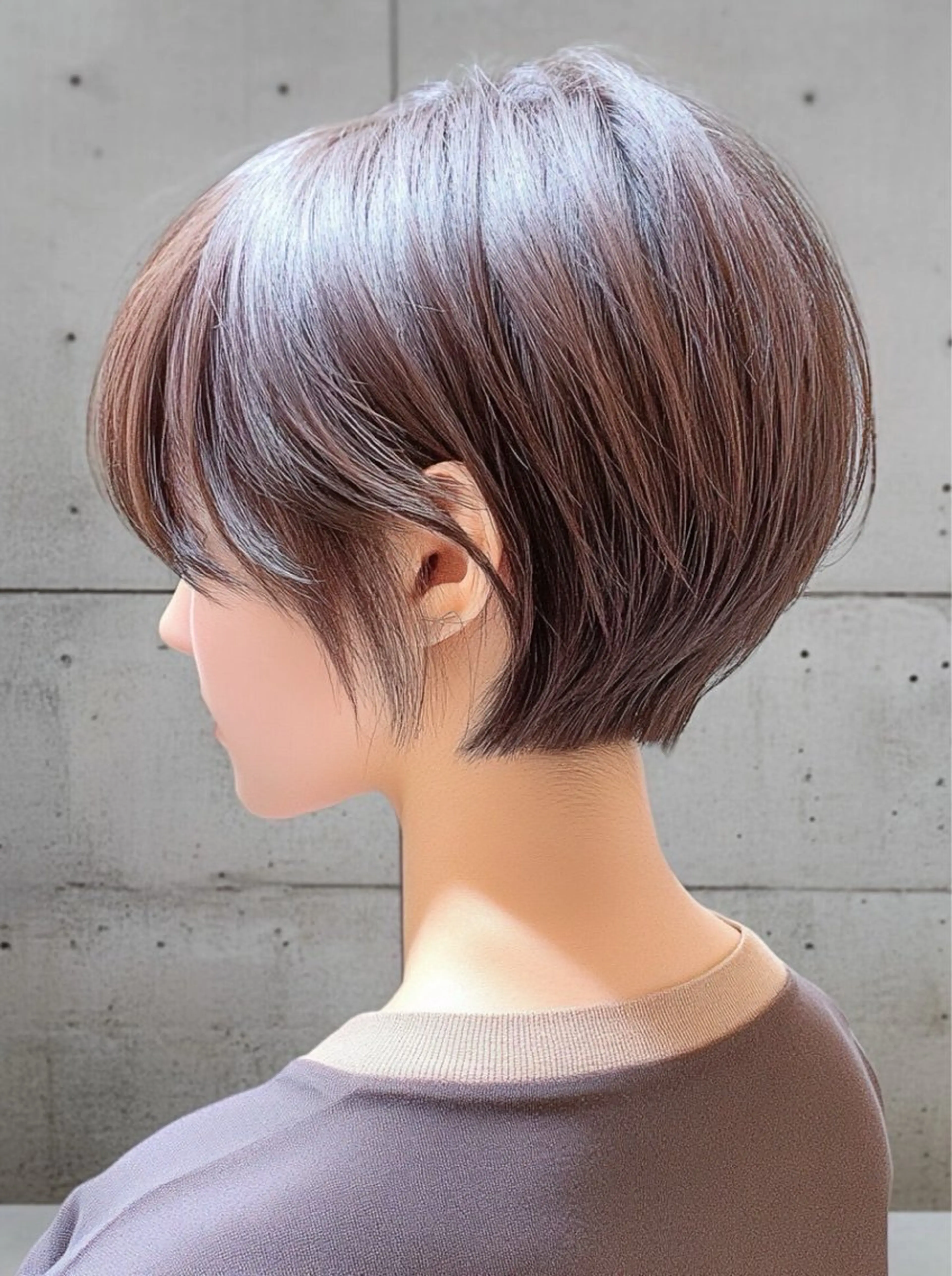 ショート カラー カット トリートメント レイヤー×顔周 り×髪質改善/MIUのヘアスタイル