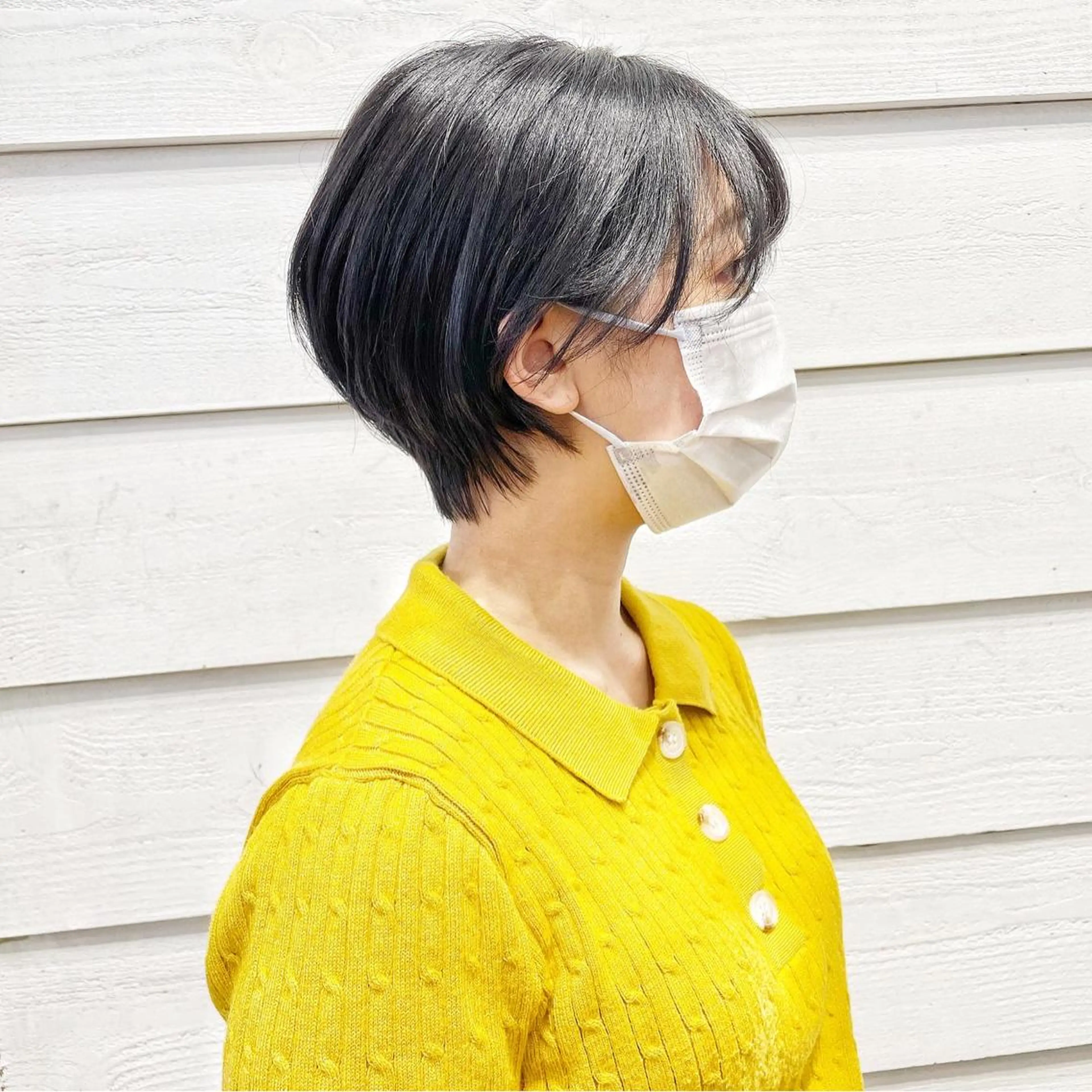 ショート カラー ショートレイヤー 丸みショート グラデーションカラー くびれヘア くせ毛 カット ヘアカラー トリートメント newline銀座所属・銀座ショート/ 大人ショート/金子涼のヘアスタイル