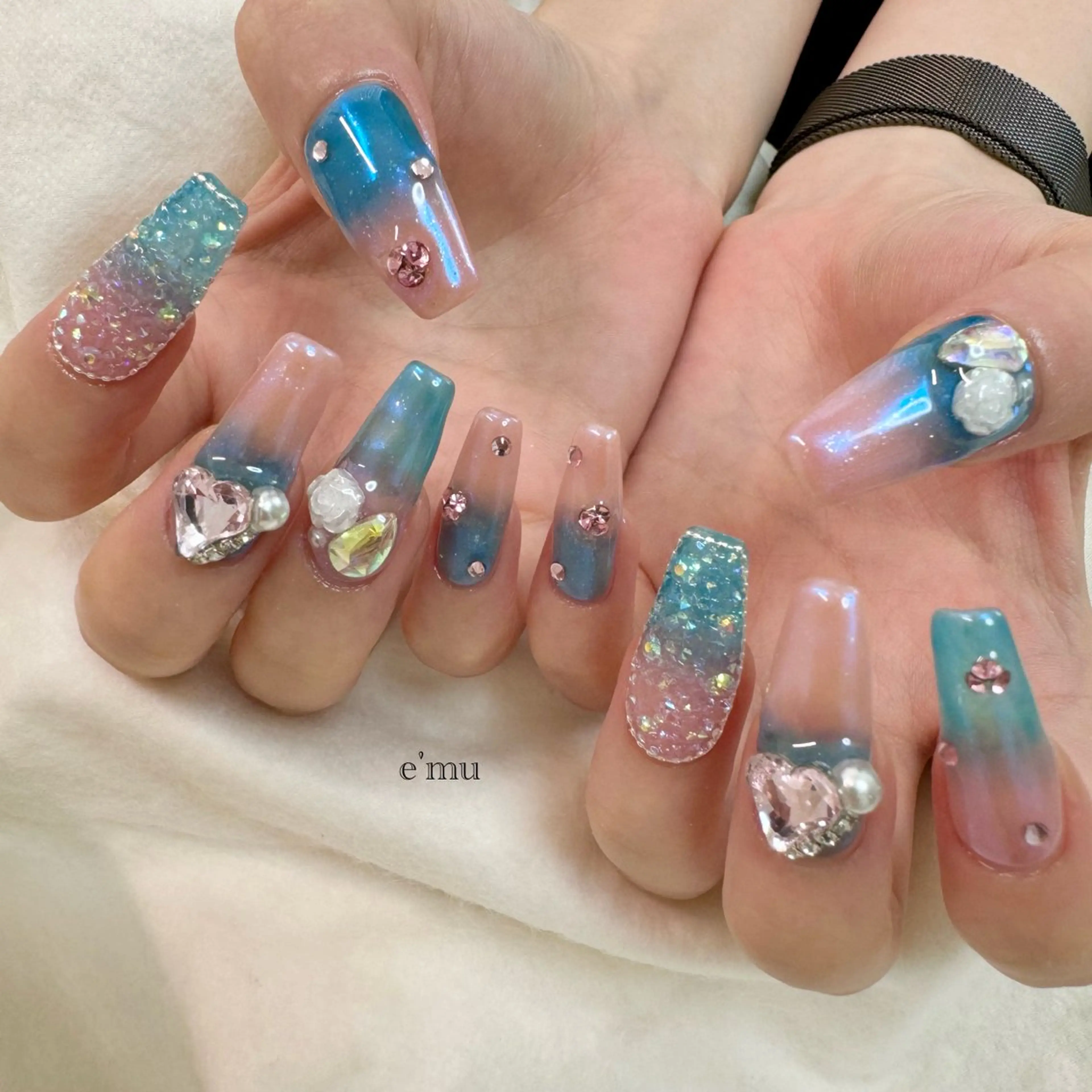 ネイル 夏ネイル ハンドネイル nail salon e'mu💐のネイルデザイン