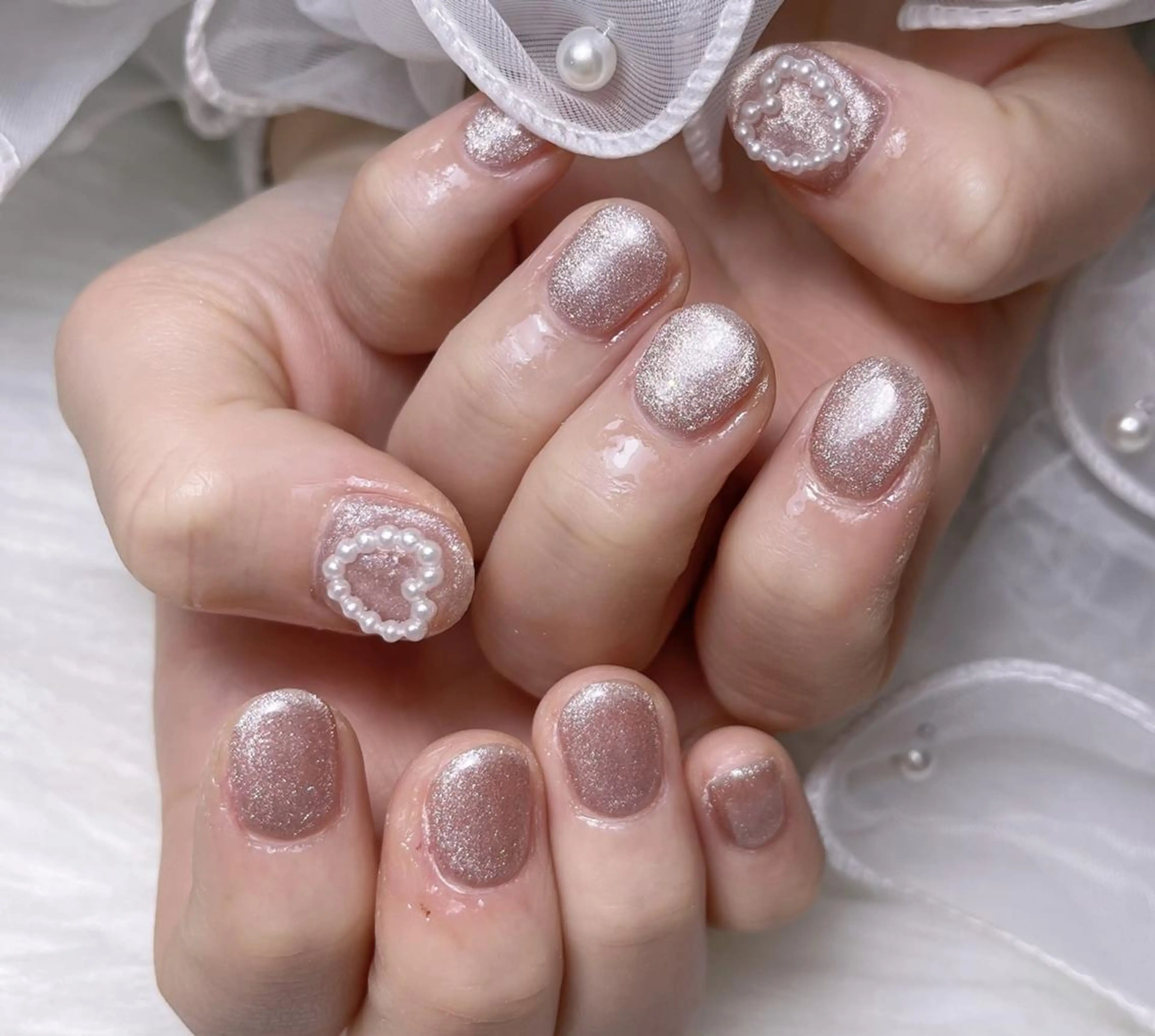 ネイル ハンドネイル ki🍒🍒 ki ツルツルネイルのネイルデザイン