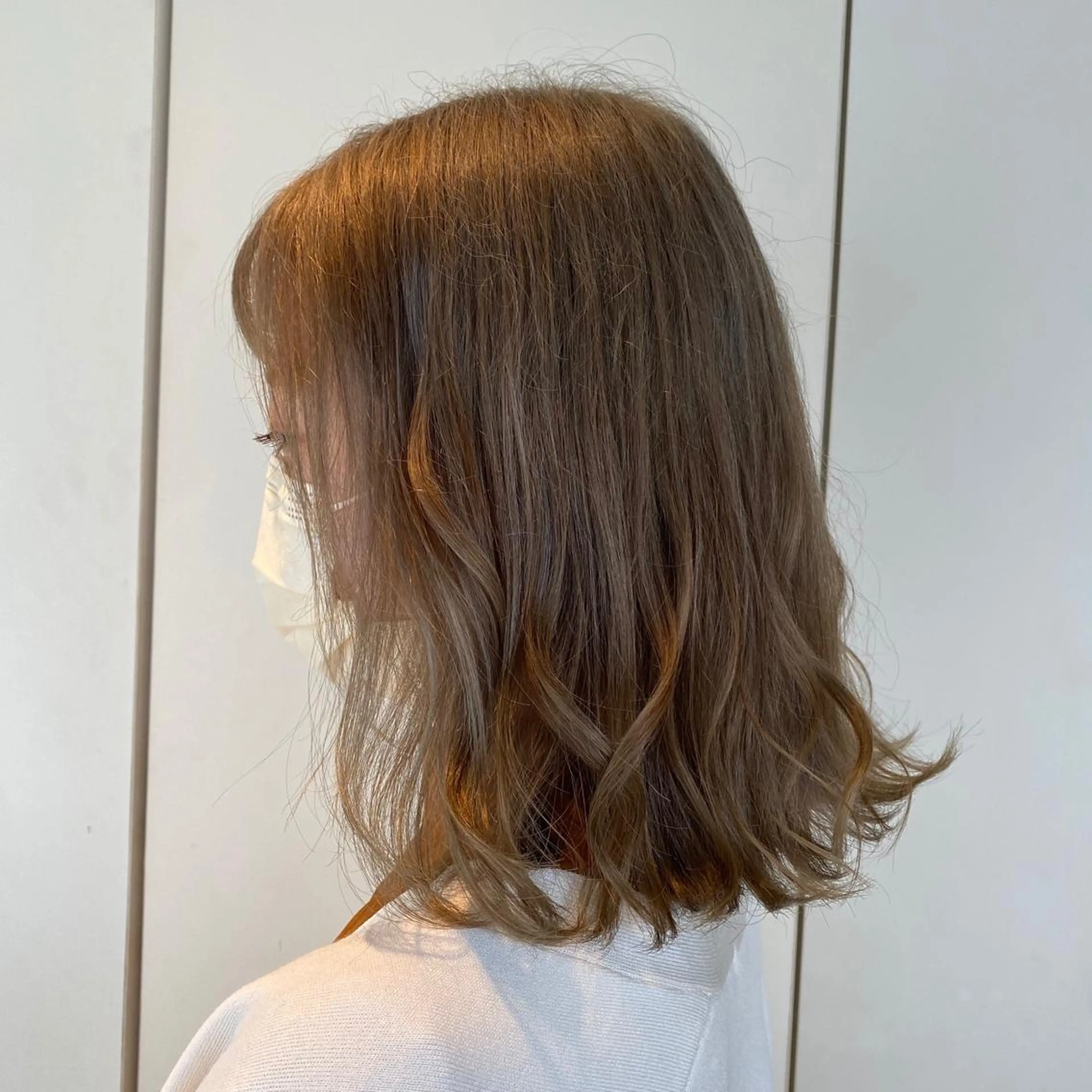 ミディアム カラー ベージュカラー 透明感カラー🌈 菊池 結衣のヘアスタイル