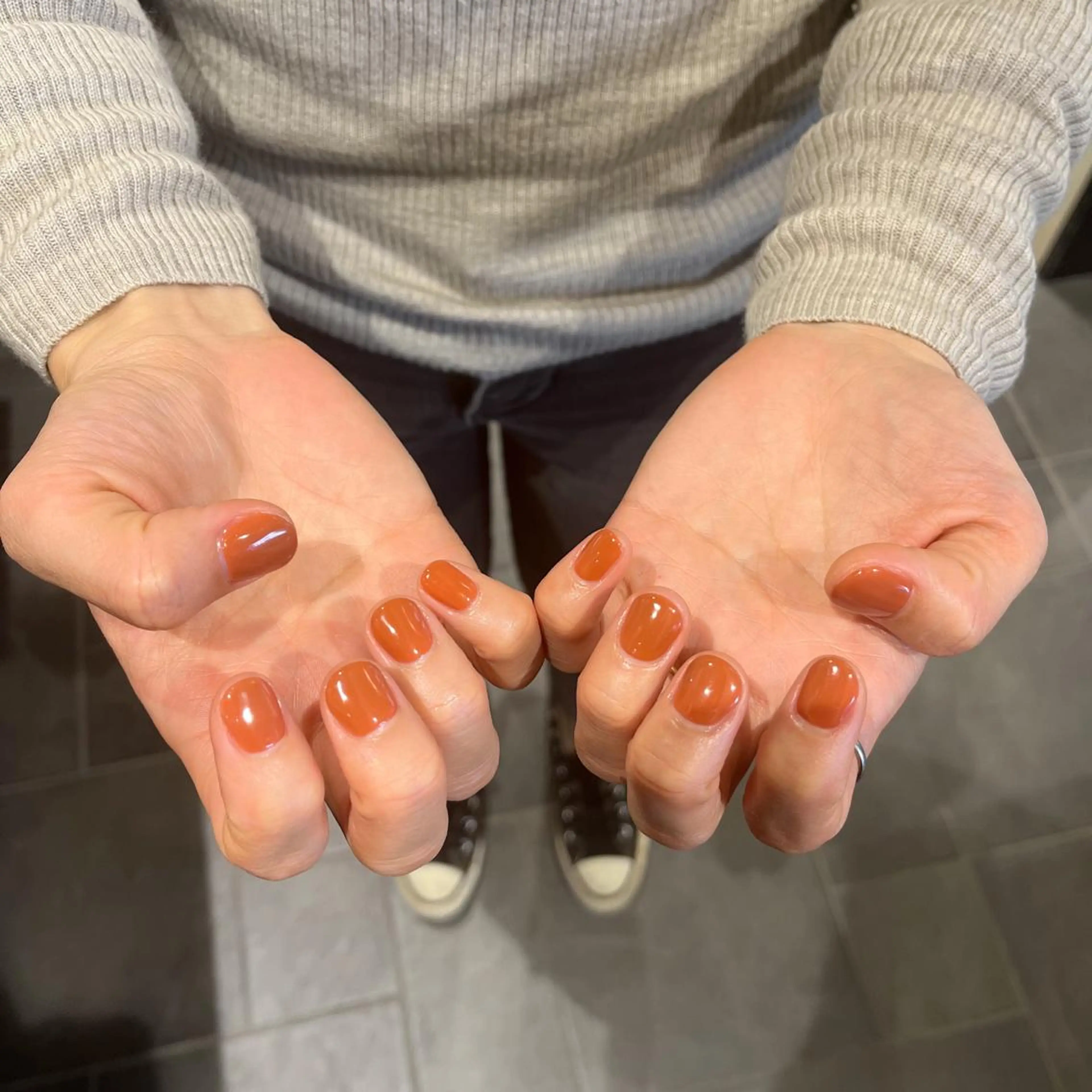 ネイル ジェルネイル ワンカラーネイル パラジェル ハンドネイル 鈴木 里奈のネイルデザイン