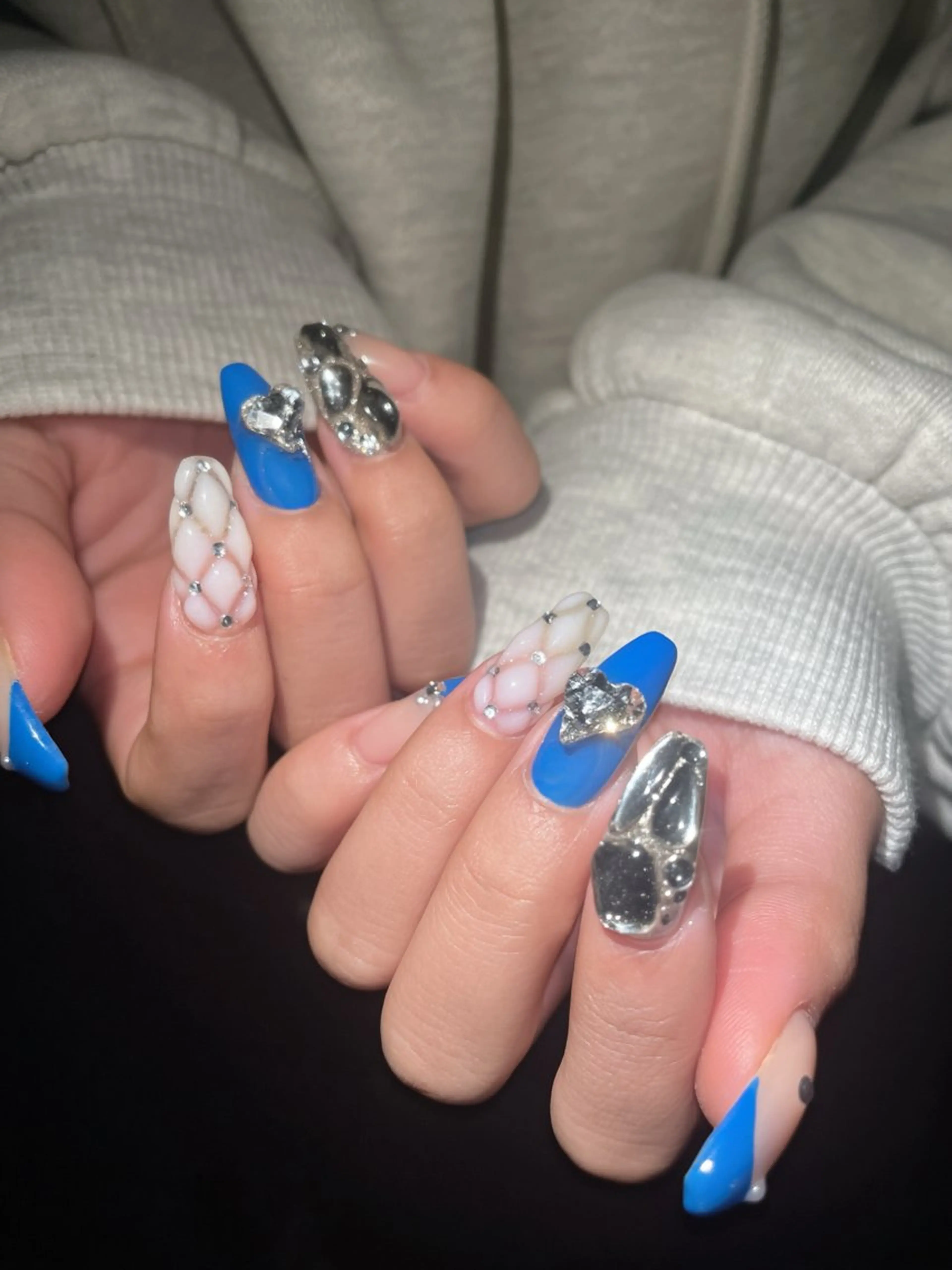 ロング ハンドネイル フットネイル oak nail所属・myuone ☆miyuのネイルデザイン