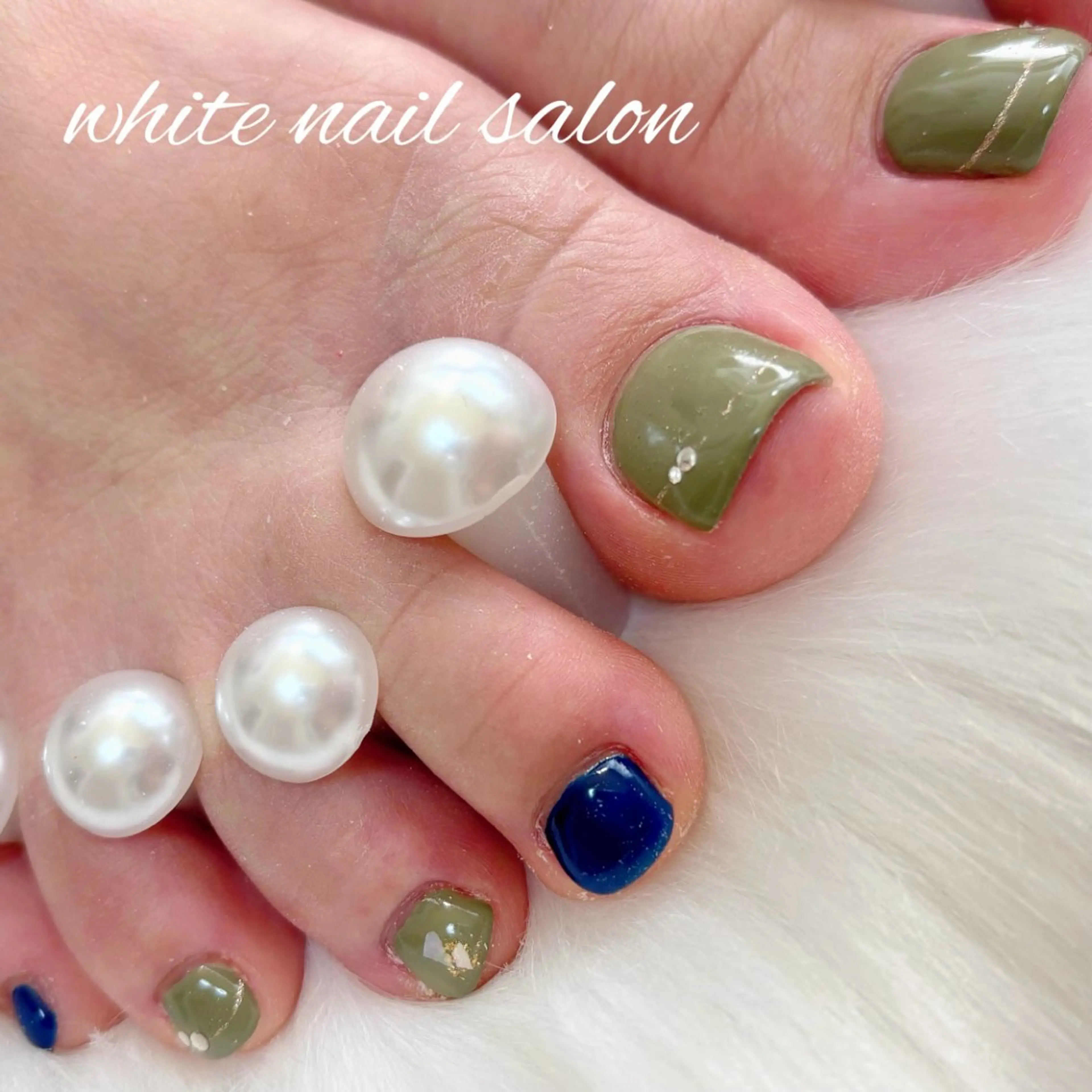ネイル フットネイル フットネイル white nail salonのネイルデザイン