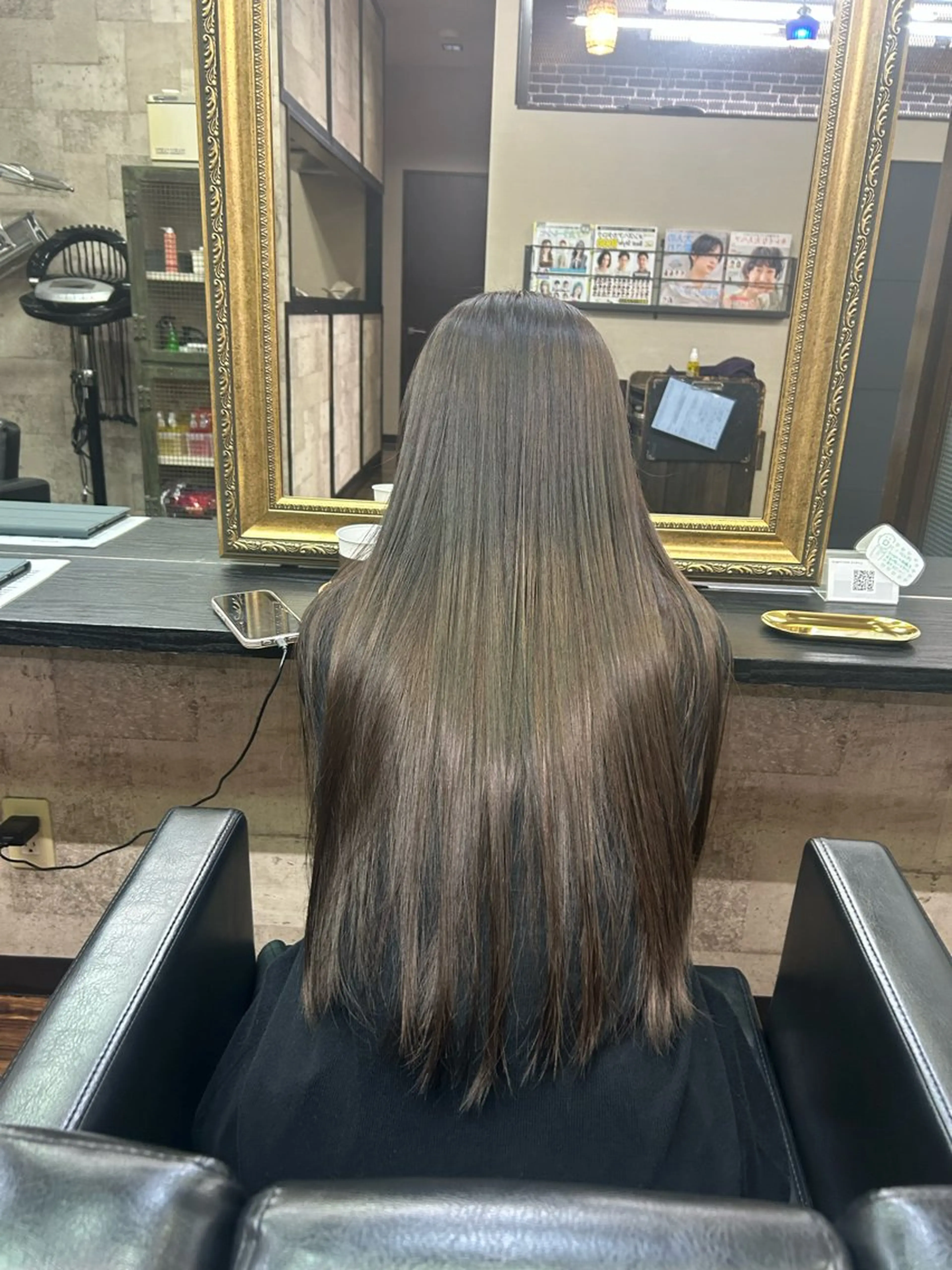 ロング ヘアカラー トリートメント BALANCE ゆなのヘアスタイル