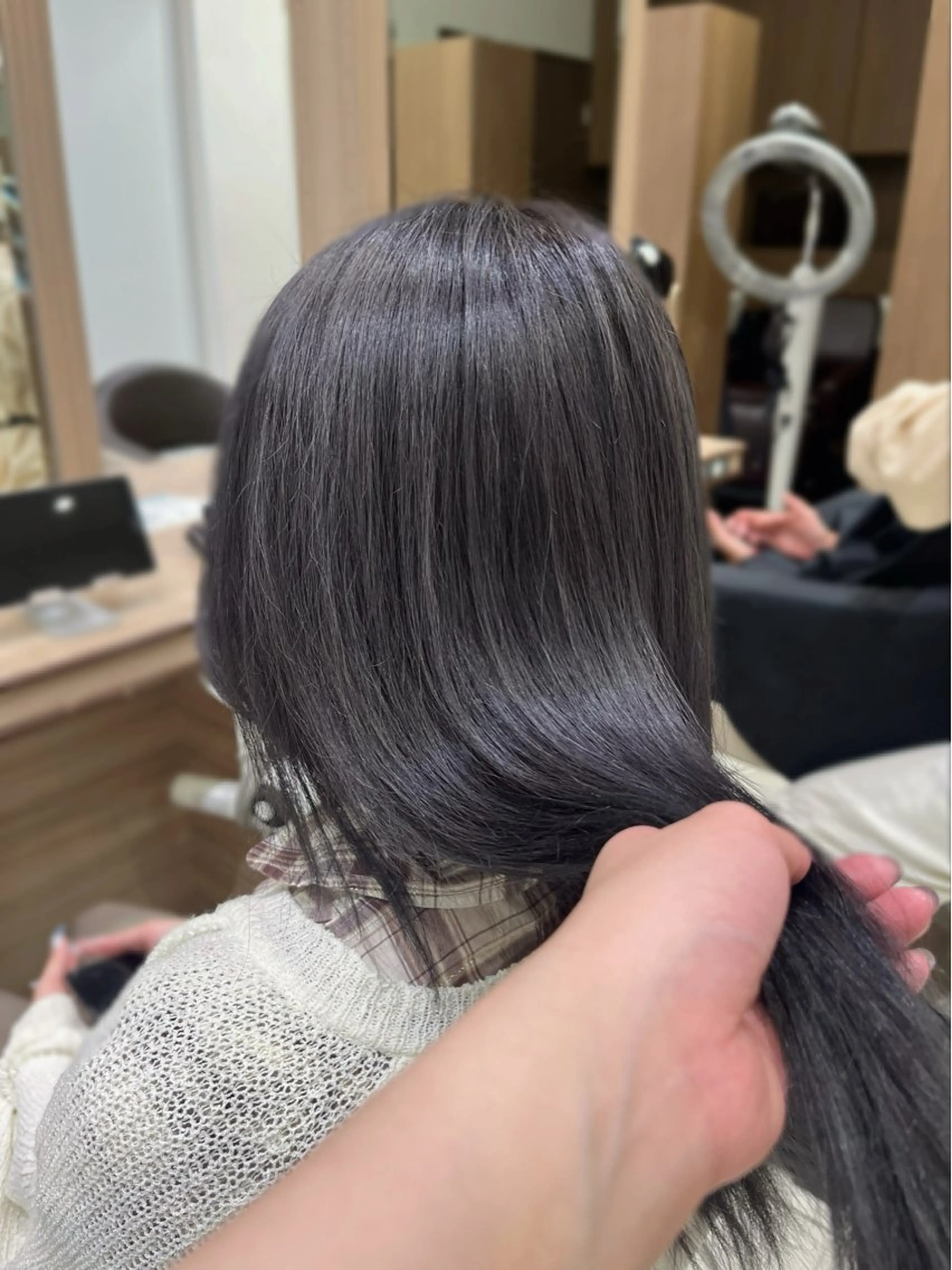 カラー 中溝有紗🐰透明感 カラー・メンズパーマのヘアスタイル