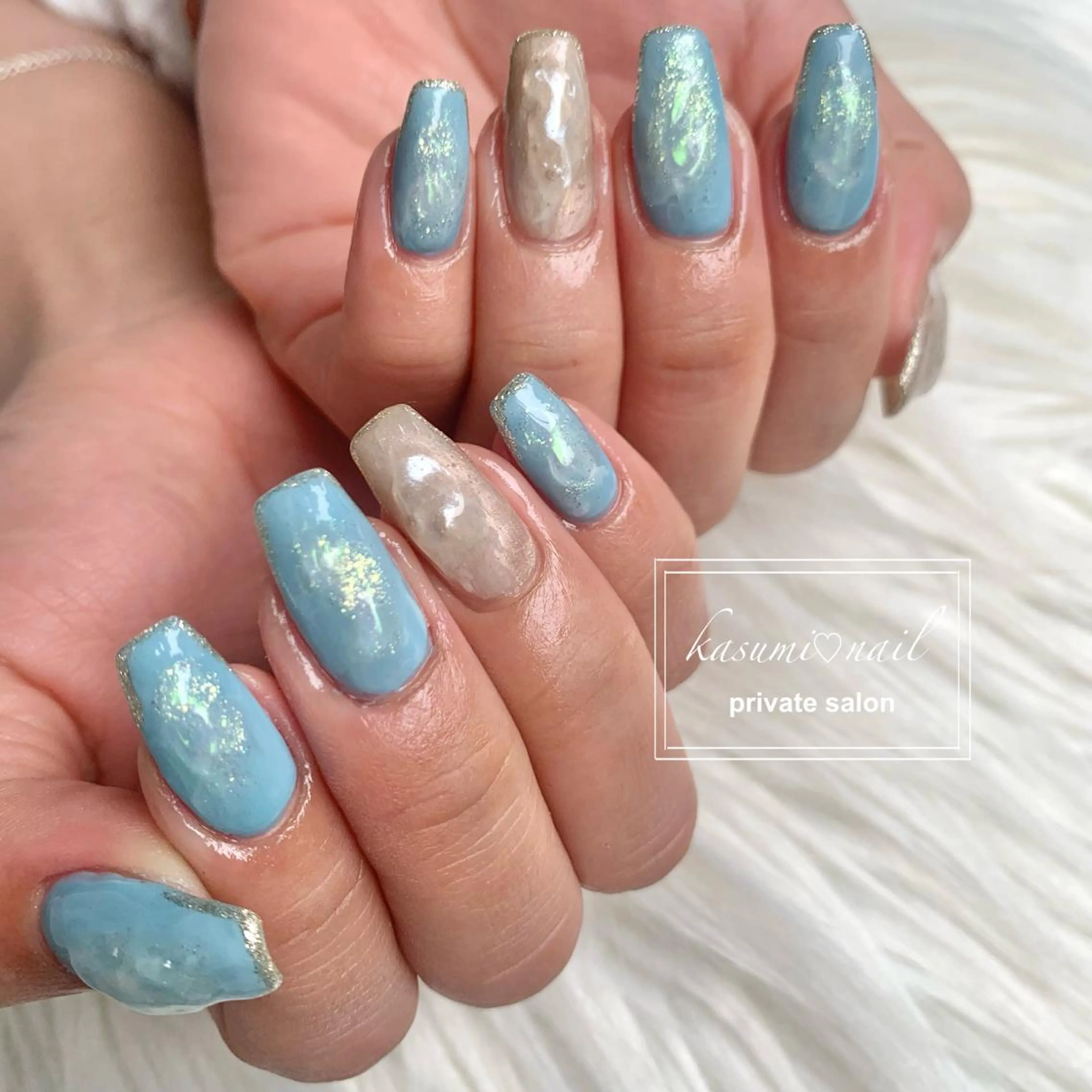 ネイル アートネイル フットネイル フレンチネイル ロングネイル マグネットネイル KASUMI♡ Nailのネイルデザイン