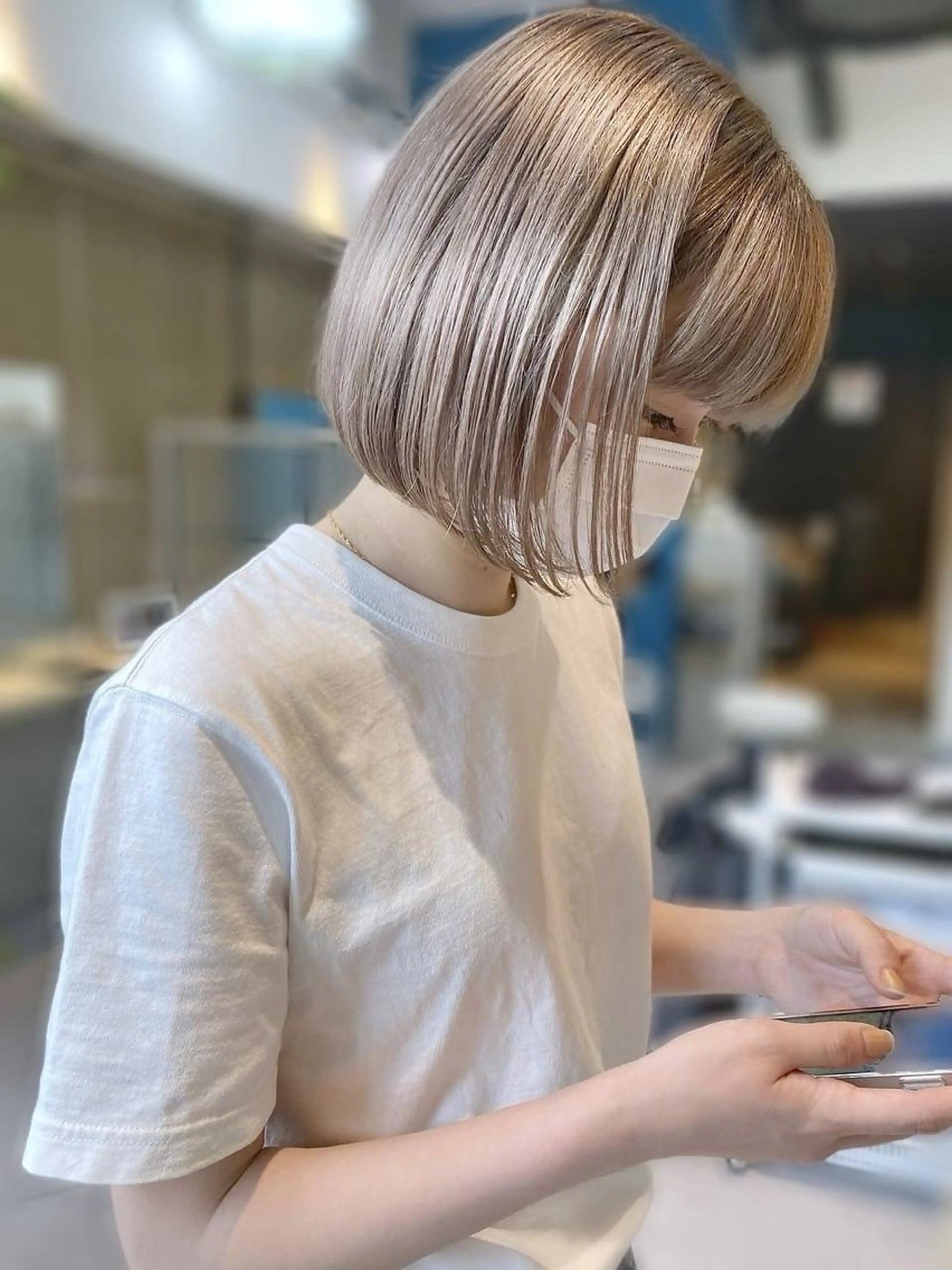 ミディアム カラー 高村 茉耶のヘアスタイル