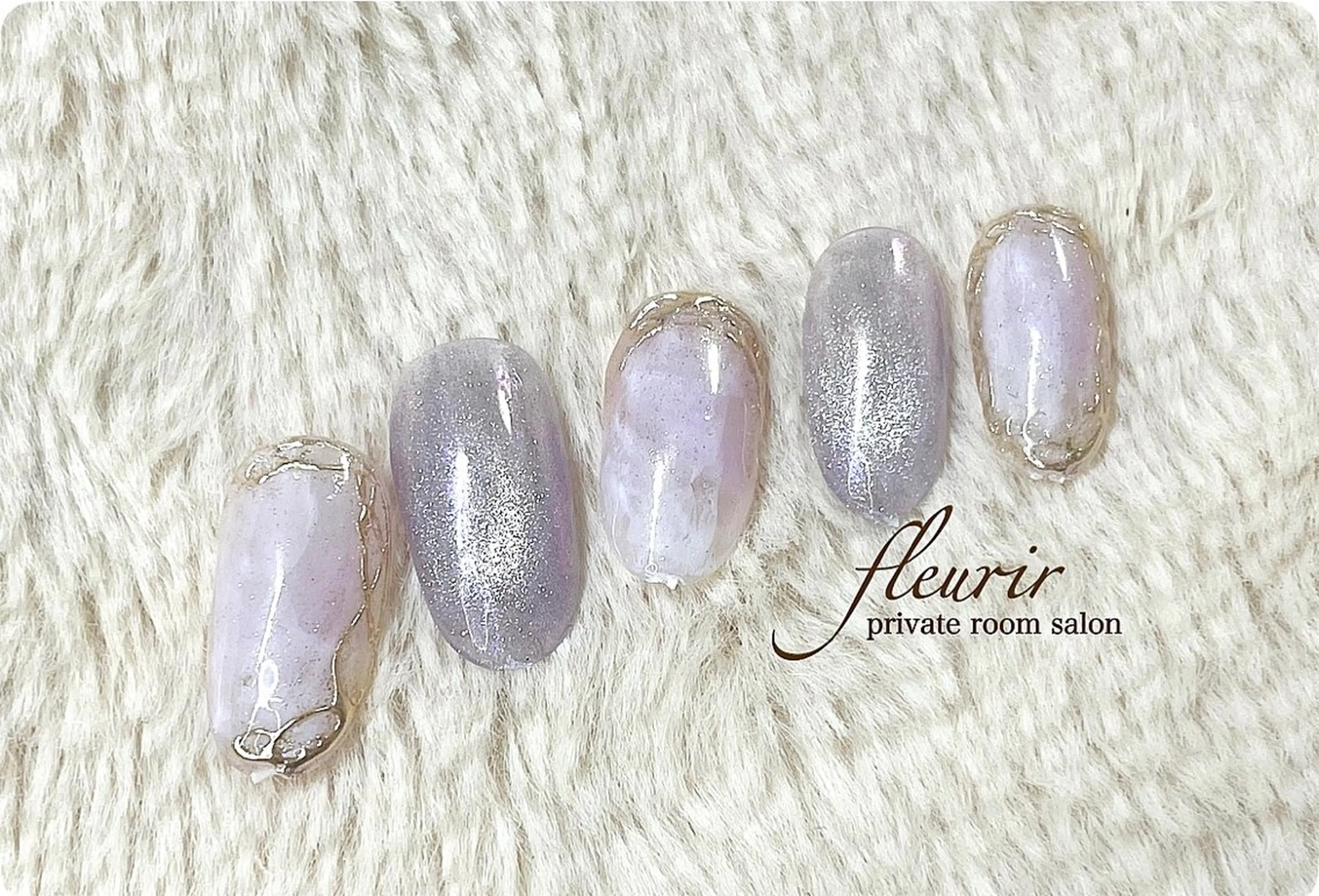 ネイル ブルー マグネットネイル ニュアンスネイル ワンカラーネイル ホワイト フルリール 【プライベートサロンのネイルデザイン