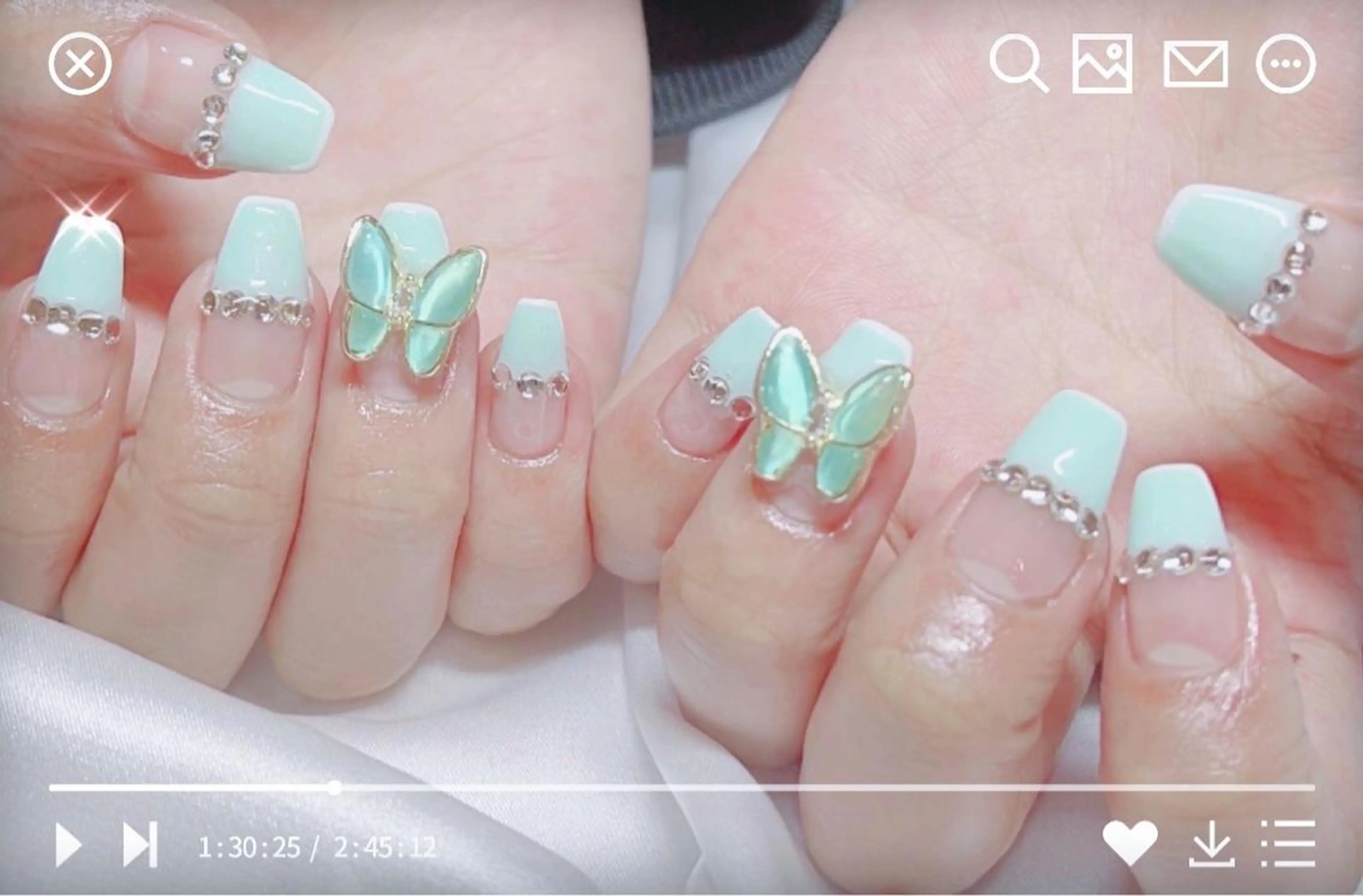 ネイル オーロラネイル フレンチネイル ジェルネイル 韓国ネイル マグネットネイル ハンドネイル ハンドケア EN nailsalon所属・【ENサロン】 Rei🎀Nailのネイルデザイン