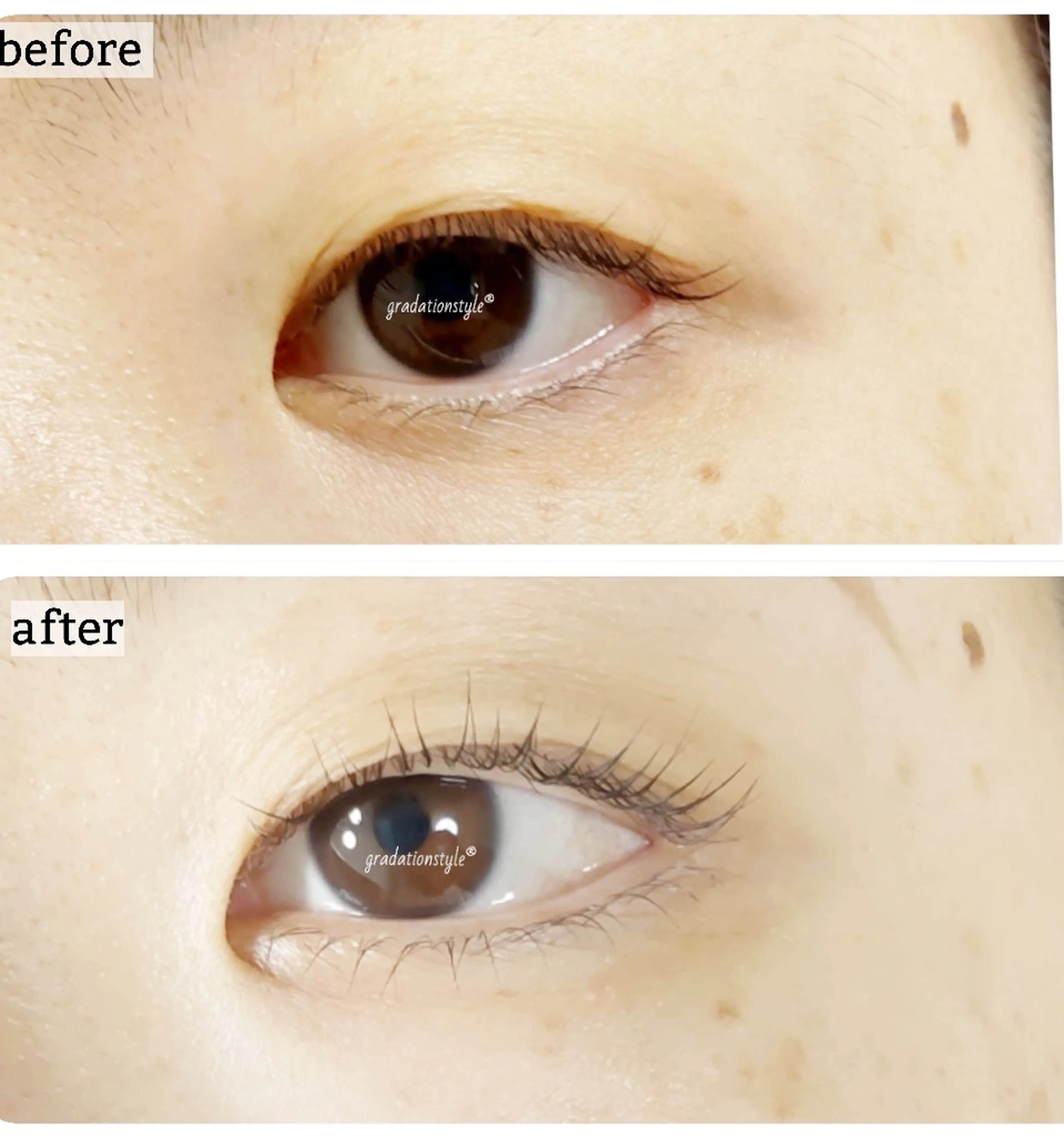 マツエク・マツパ 下まつげエクステ 一重×まつ毛パーマ 🎼グラデーション スタイル札幌♫*✧のマツエク・マツパデザイン