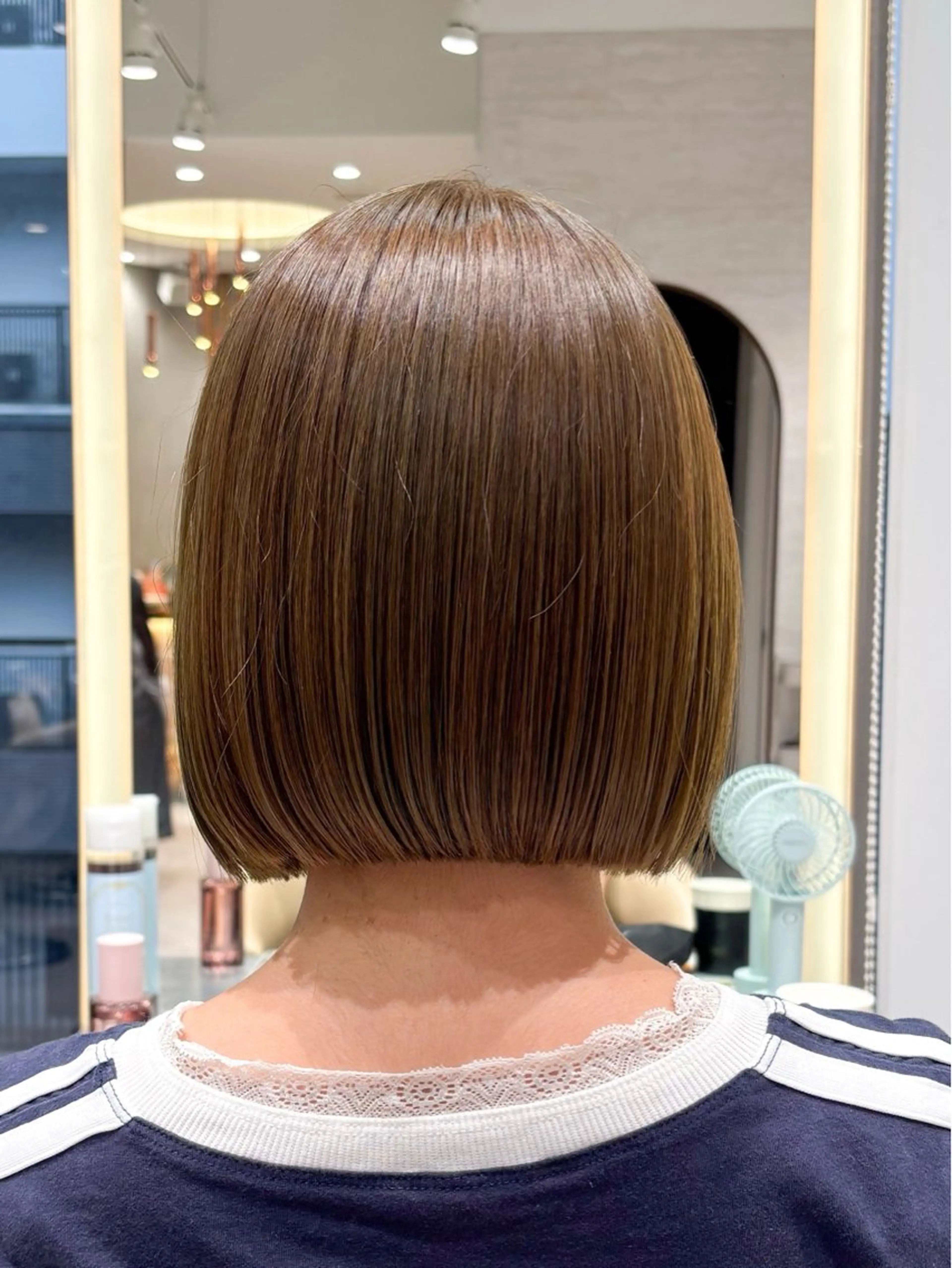 ミディアム カット ヘアカラー トリートメント 🎟くびれヘア/ボブ 髪質改善/ユイのヘアスタイル