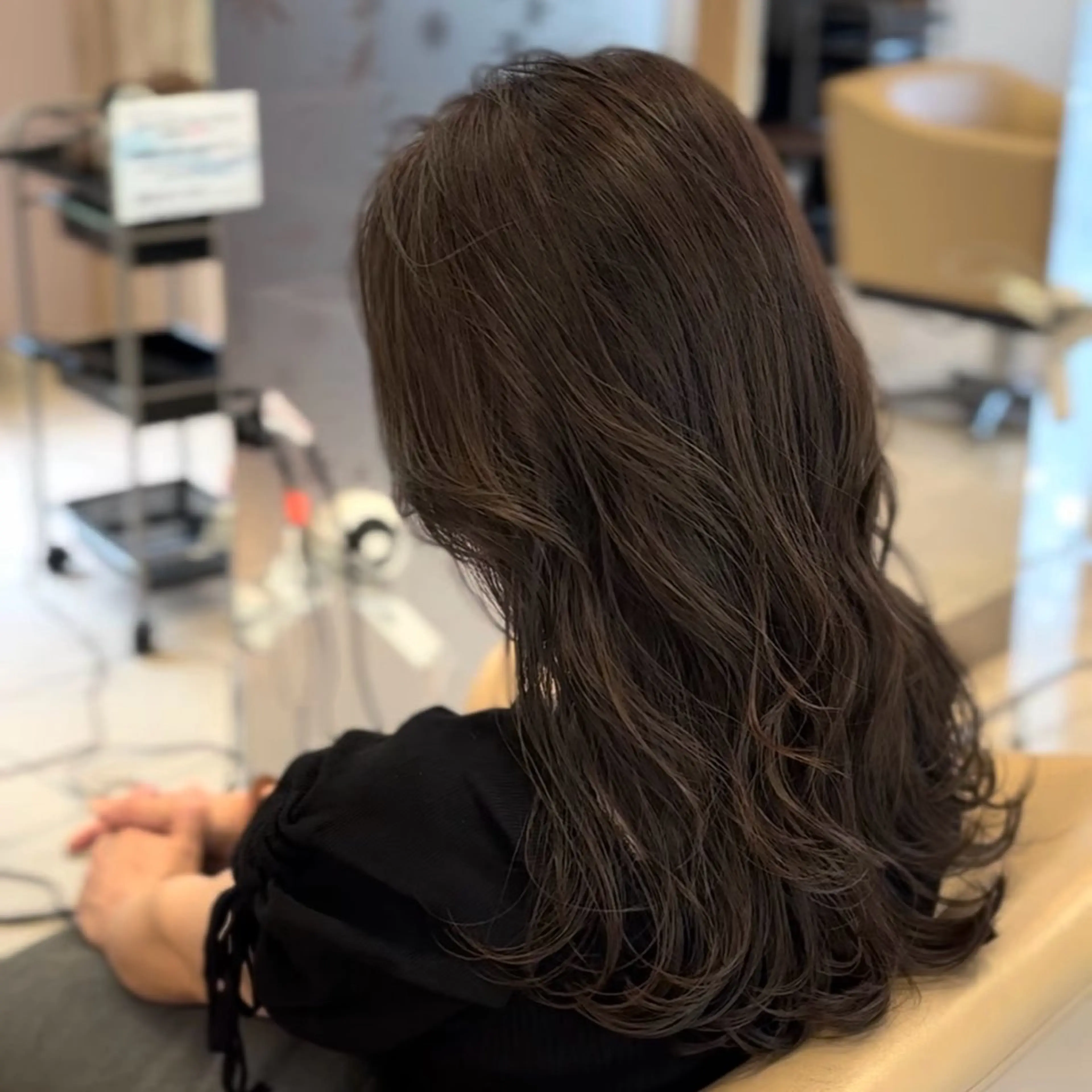 ロング アッシュ アッシュブラウン レイヤーカット カット ヘアカラー トリートメント FIGARO Ribute 登美ケ丘店所属・奈良/登美ヶ丘/ ユウタのヘアスタイル