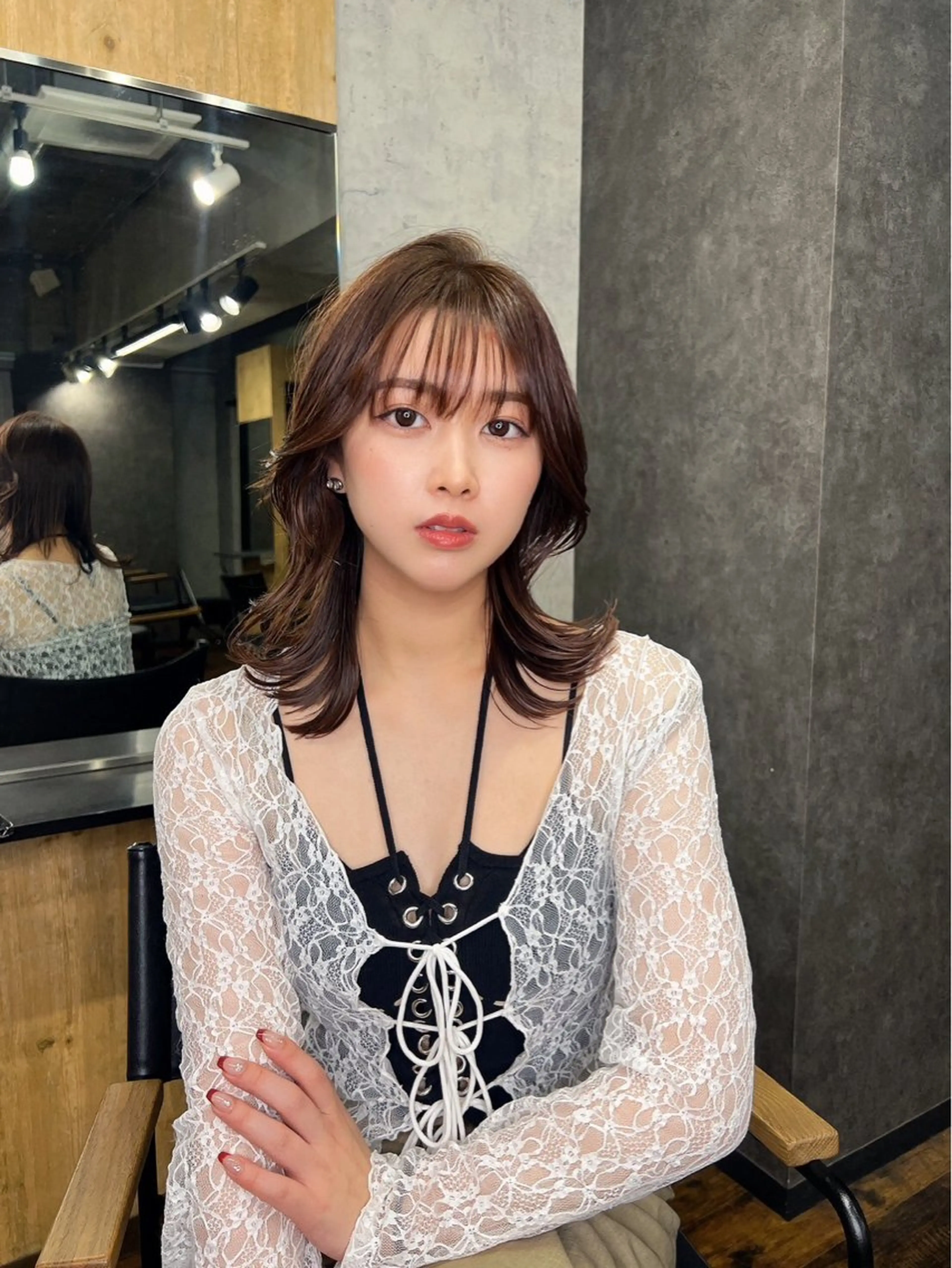 ミディアム カラー パーマ ヘアアレンジ foi. フォワ所属・🇰🇷韓国トレンド ヘア🇰🇷高田のヘアスタイル