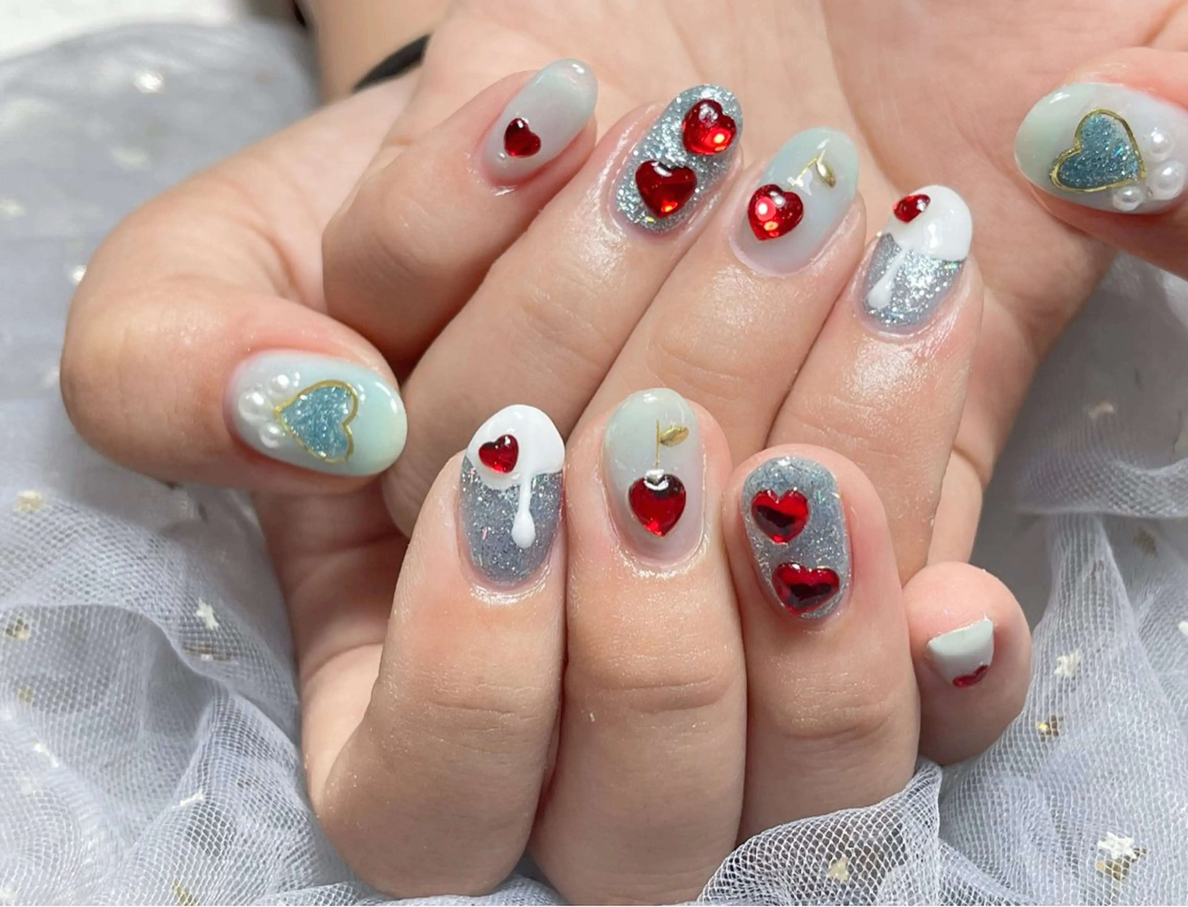 ネイル ハンドネイル 🎀ネイルサロン エクラYUI🎀のネイルデザイン