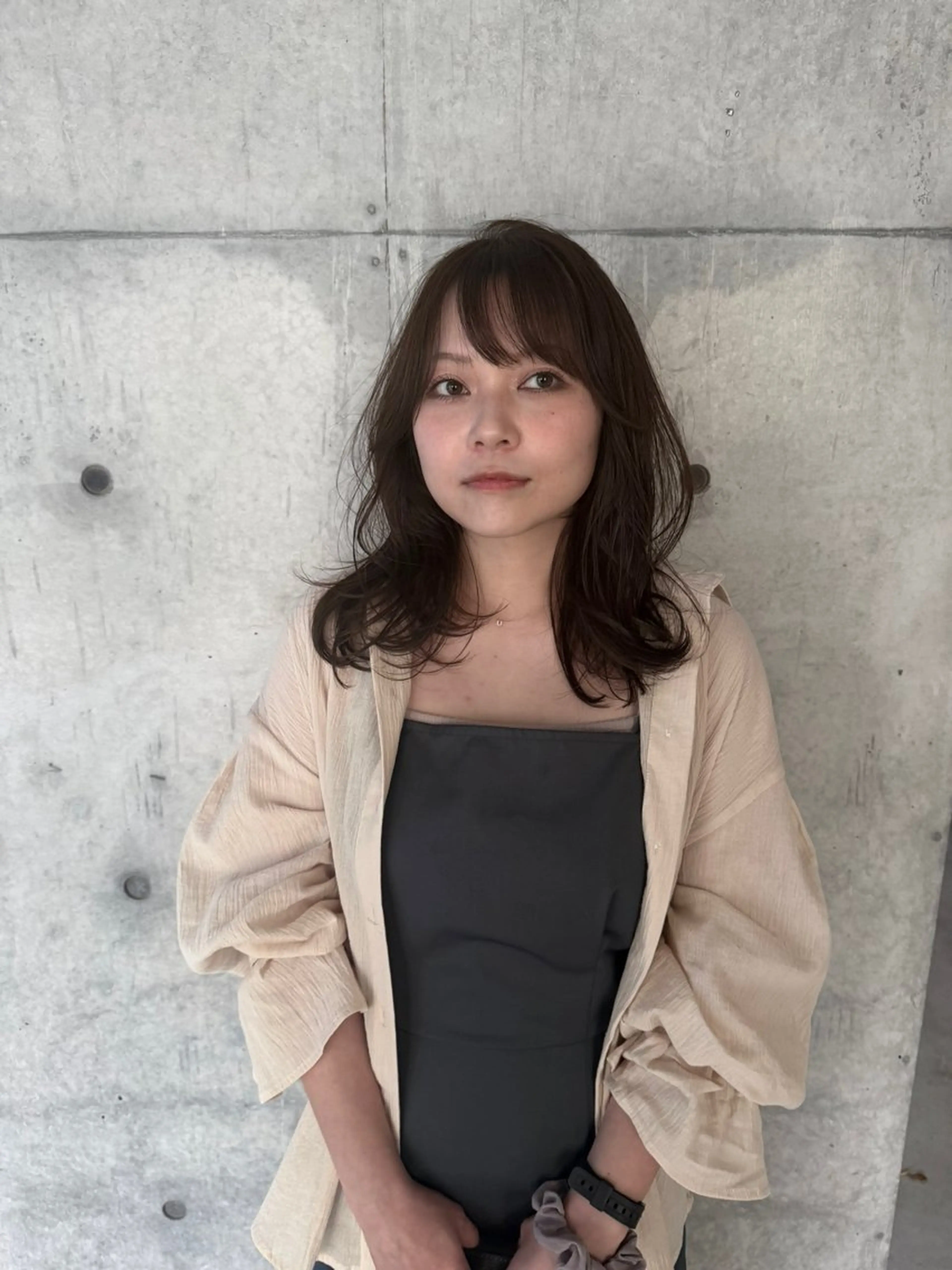 セミロング カラー アッシュ ベージュカラー ブリーチ 透明感カラー グレージュ カット ヘアカラー 日本一丁寧なカット/ 小林輝🍀︎のヘアスタイル